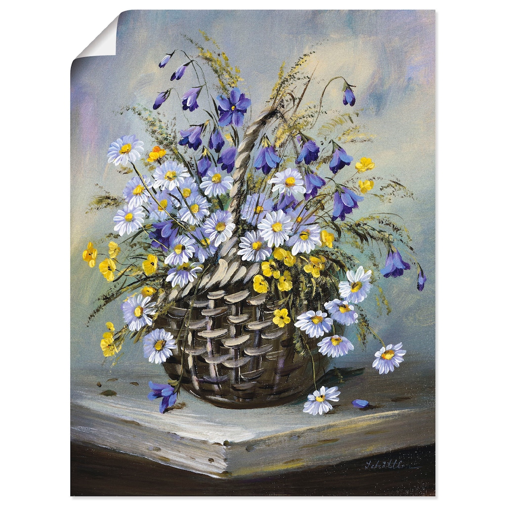 Artland Wandbild »Bunter Korb«, Blumen, (1 St.)