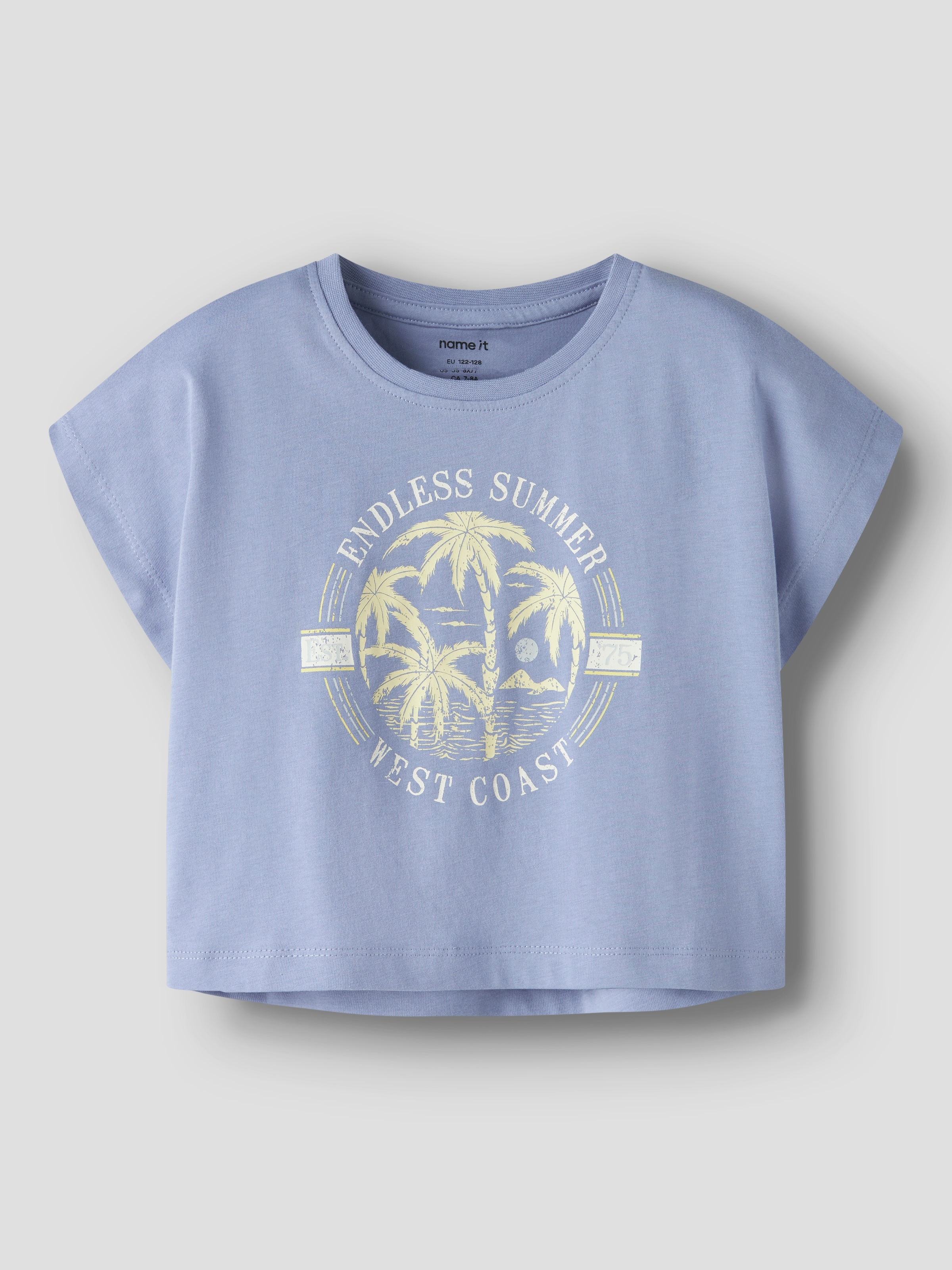 Name It Kurzarmshirt »NKFVILMA CAPSL CROP TOP F1 NOOS« Baumwolle, regular fit