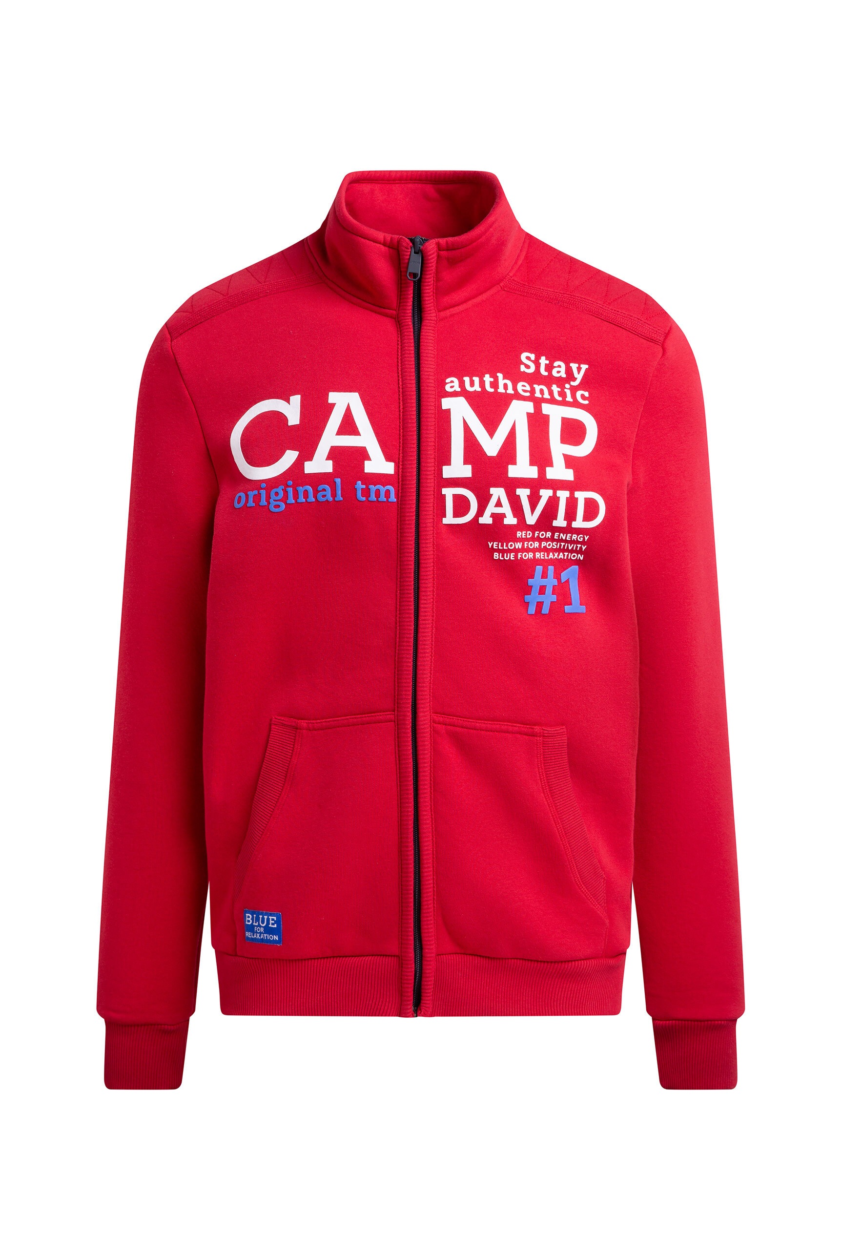 CAMP DAVID Sweatjacke mit Stehkragen