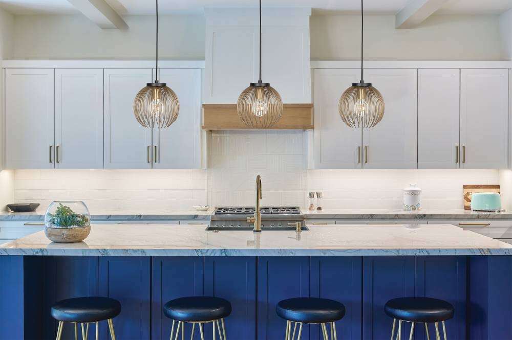 EGLO Hängeleuchte »VENEZUELA Pendellampe, Esszimmerlampe, Metall, schwarz, gold, E27« E27 1 Stk. Esstischlampe, Pendelleuchte, Drahtschirm, 1 flammig, 110x23,5cm