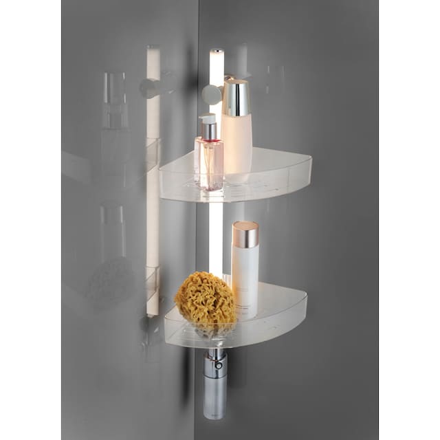 WENKO Duschregal »LED Duscheckregal«, 74 cm, LED-Duschstange mit  Bewegungsmelder und 2 Ablagen günstig | BAUR