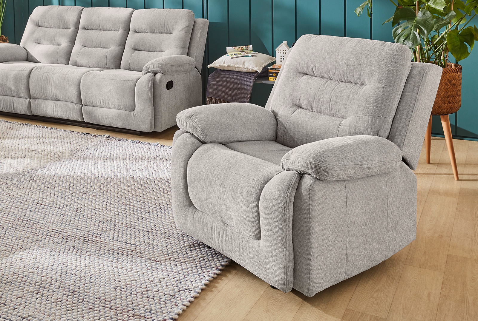 Jockenhöfer Gruppe Sessel "Sylt, B: 101 cm, Sitzhöhe: 49 cm" mit Relaxfunktion und Liegefunktion, Federkern-Polsterung