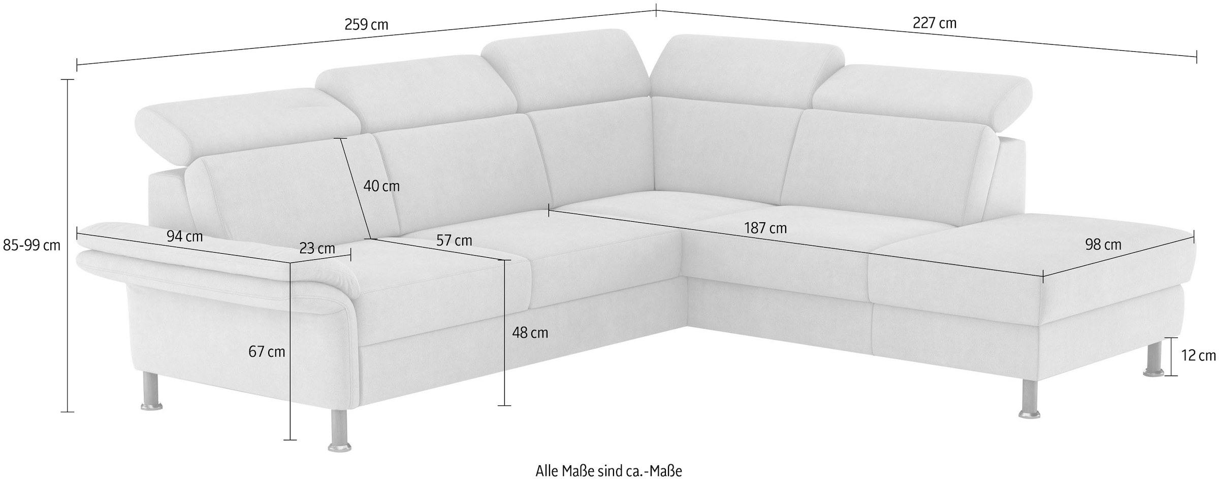 motorisch Sofa affaire kaufen 2,5- mit Relaxfunktion Home im BAUR Ecksofa, | Sitzer