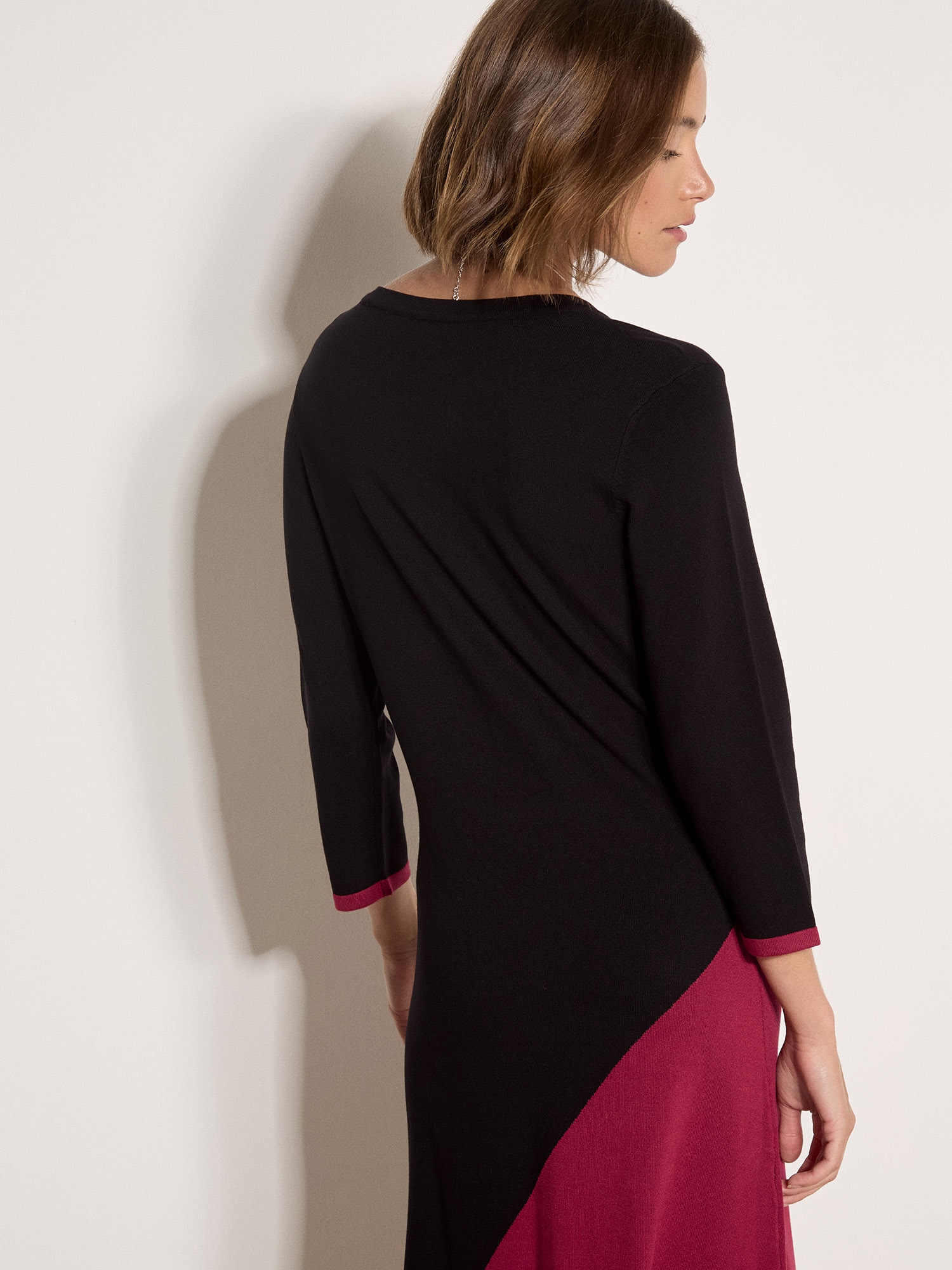 Apricot Maxikleid »Strickkleid« mit diagonalen Blockstreifen