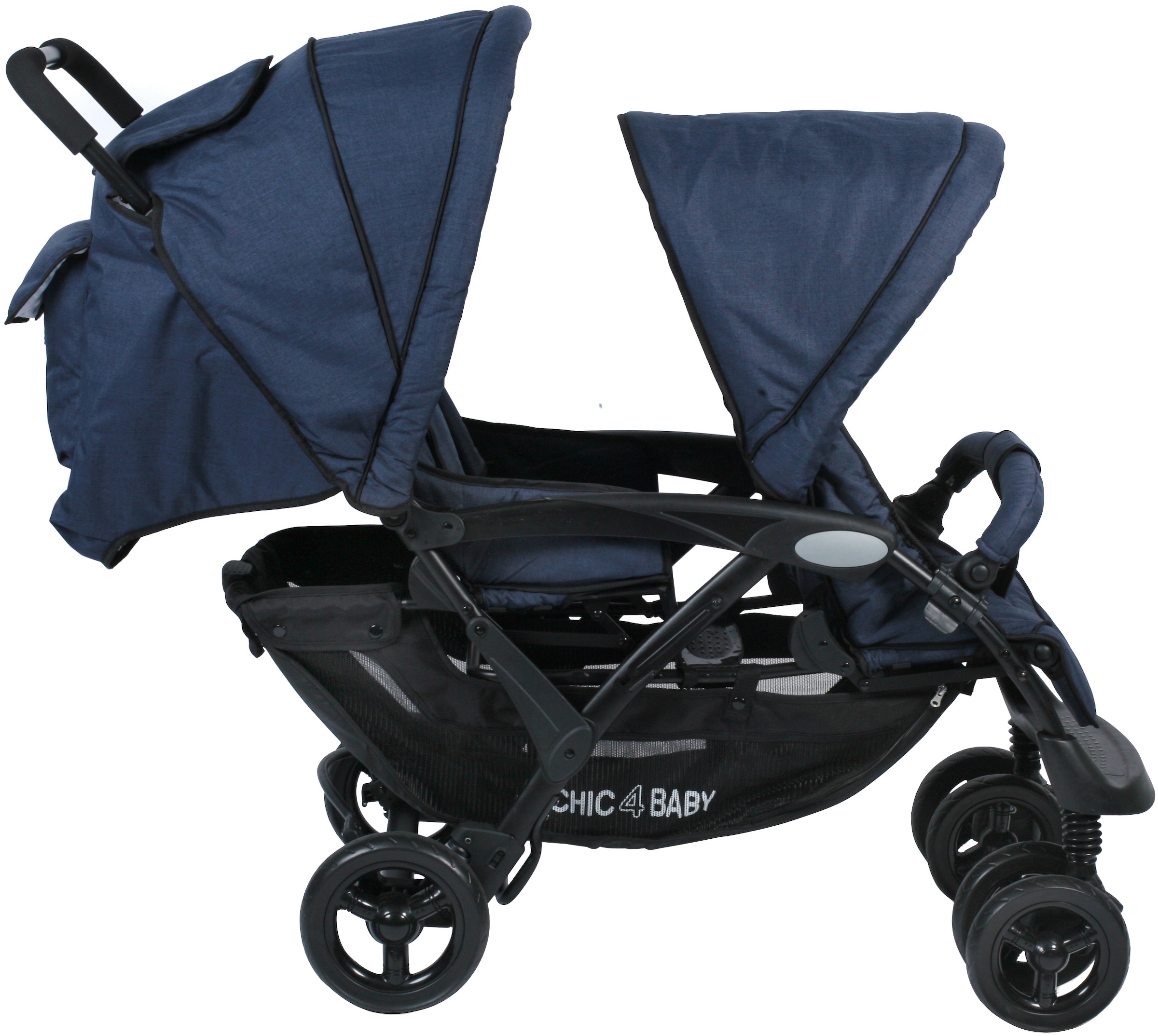 CHIC4BABY Geschwisterwagen »Duo« mit feststellbaren Doppelschwenk-Vorderrädern
