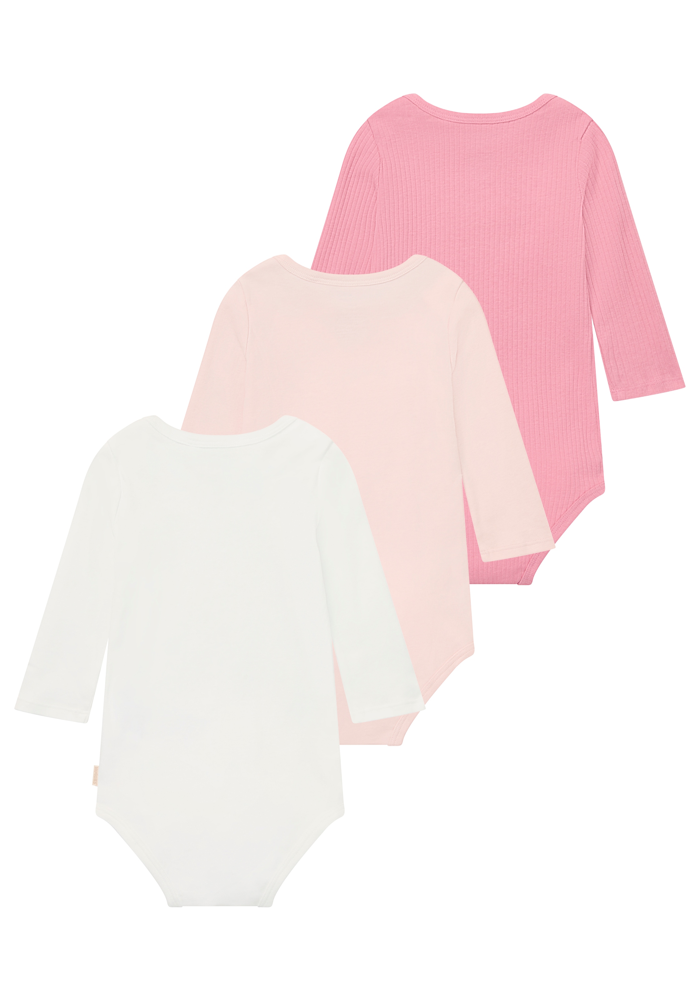 HUGGIES babywear Langarmbody »HUGB 3PK BODYSUIT« Packung, 3 Stk. 3er-Pack, in Ripp-Optik