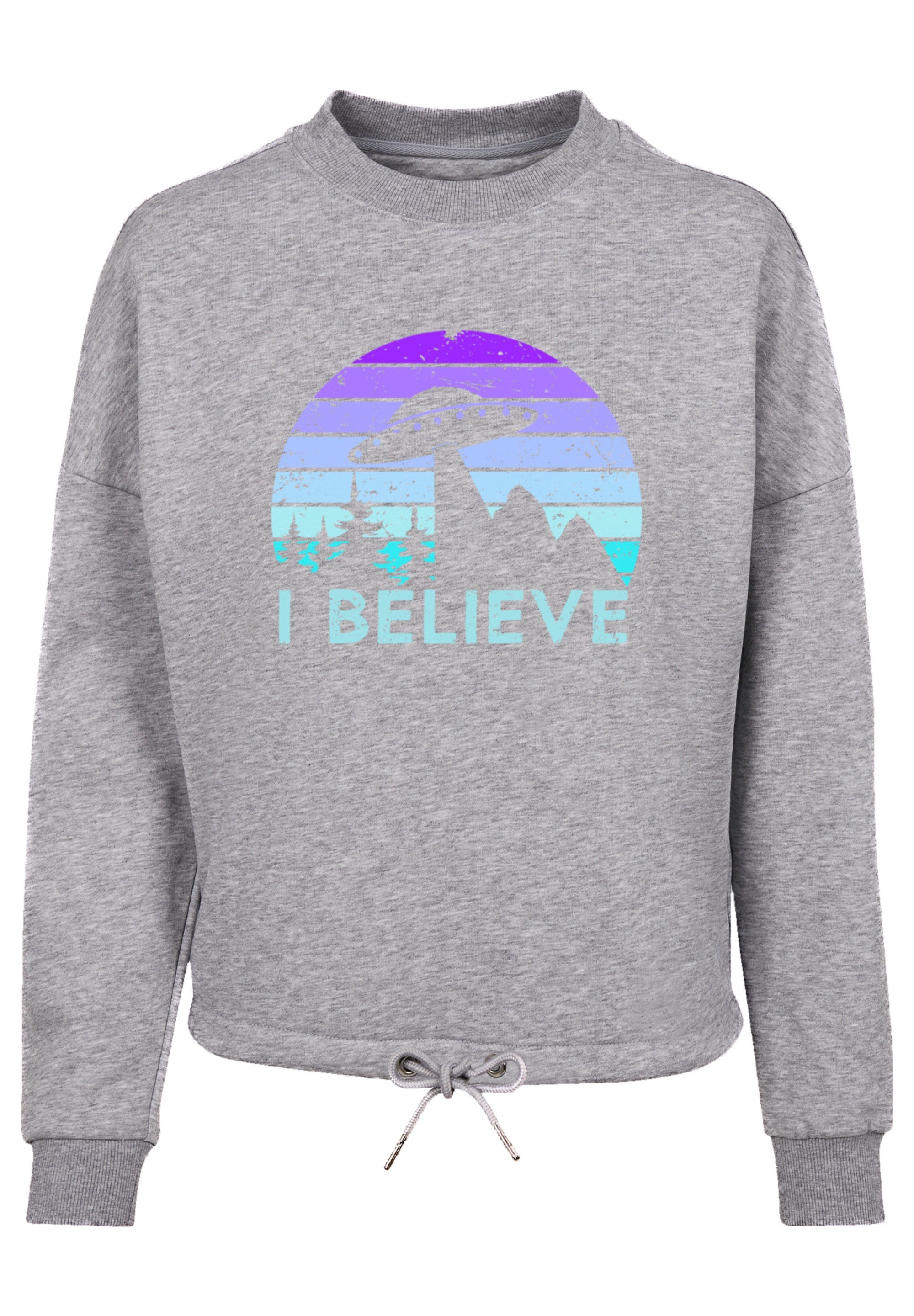 F4NT4STIC Sweatshirt »I BELIEVE UFO Alien Raumschiff Retro«, Premium Qualität