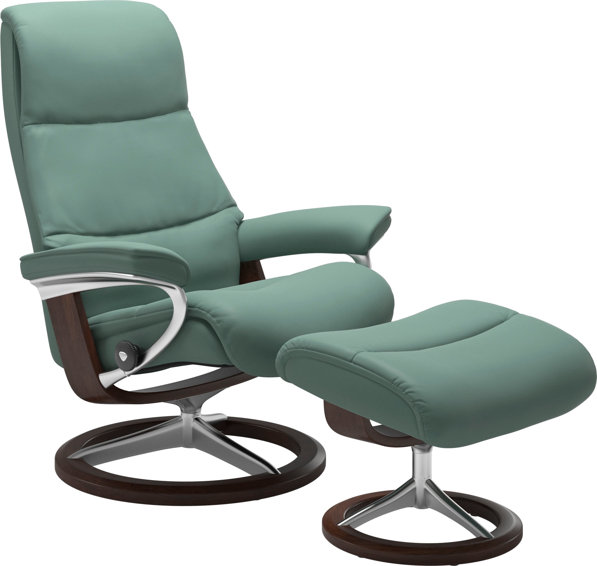 Stressless® Relaxsessel »View«, (Set, Relaxsessel mit Hocker), mit  Signature Base, Größe S,Gestell Braun kaufen | BAUR