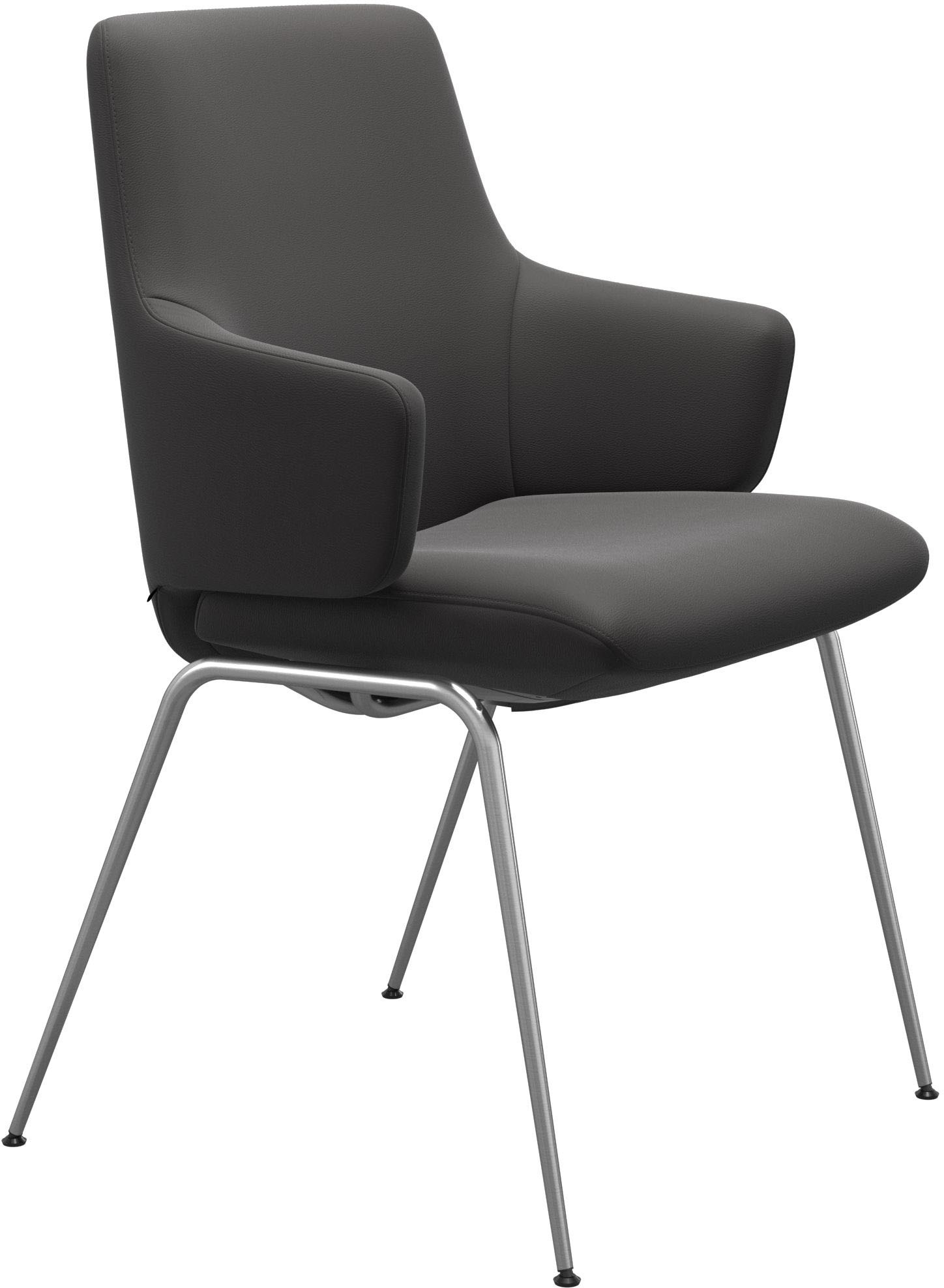 Stressless® Polsterstuhl »Laurel«, Leder PALOMA, Low Back mit Armlehne, Größe L, mit Beinen aus Stahl in Chrom glänzend