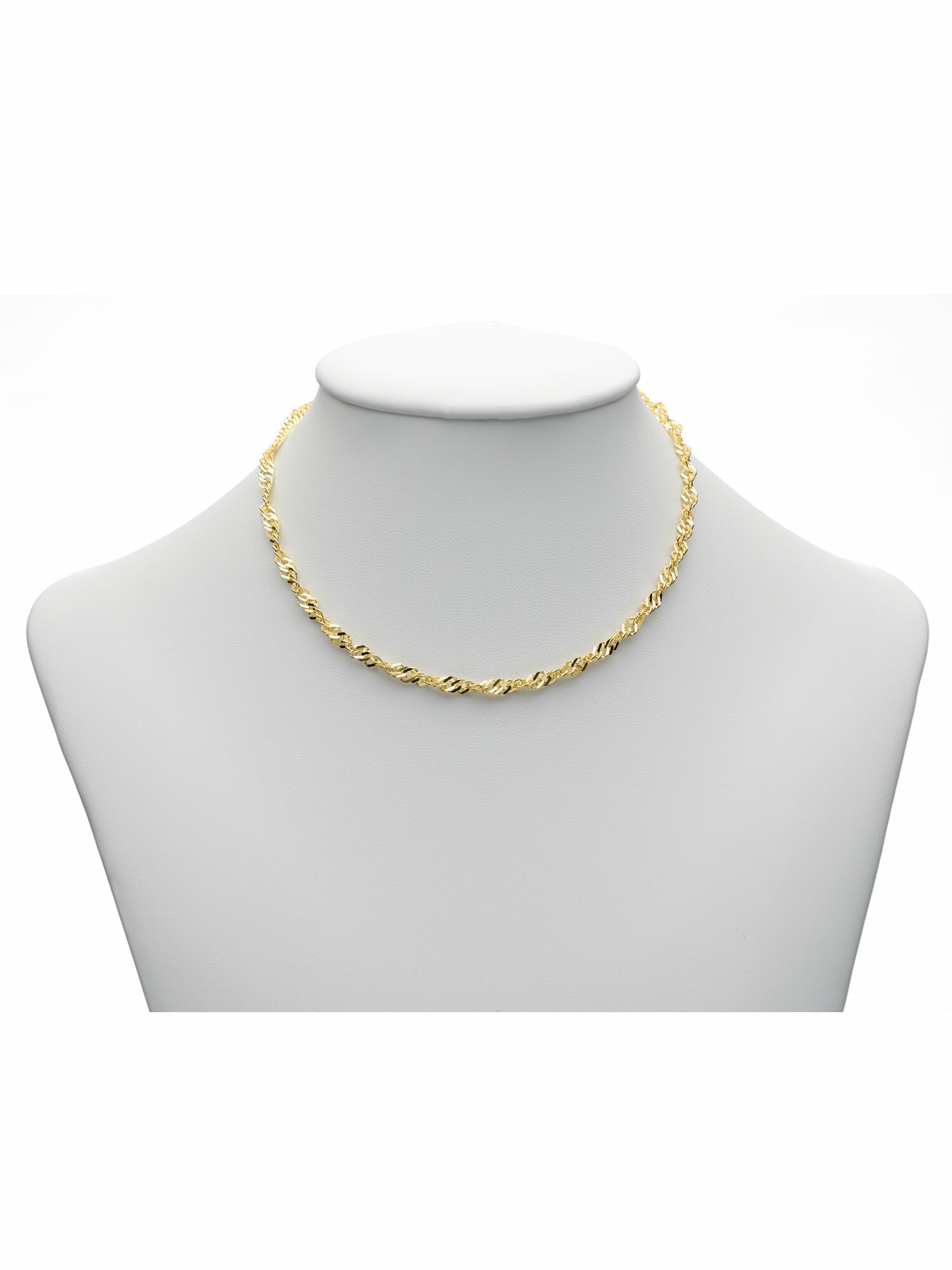 Goldkette »333 Gold Singapur Halskette 42 cm Ø 3,4 mm«, Goldschmuck für Damen