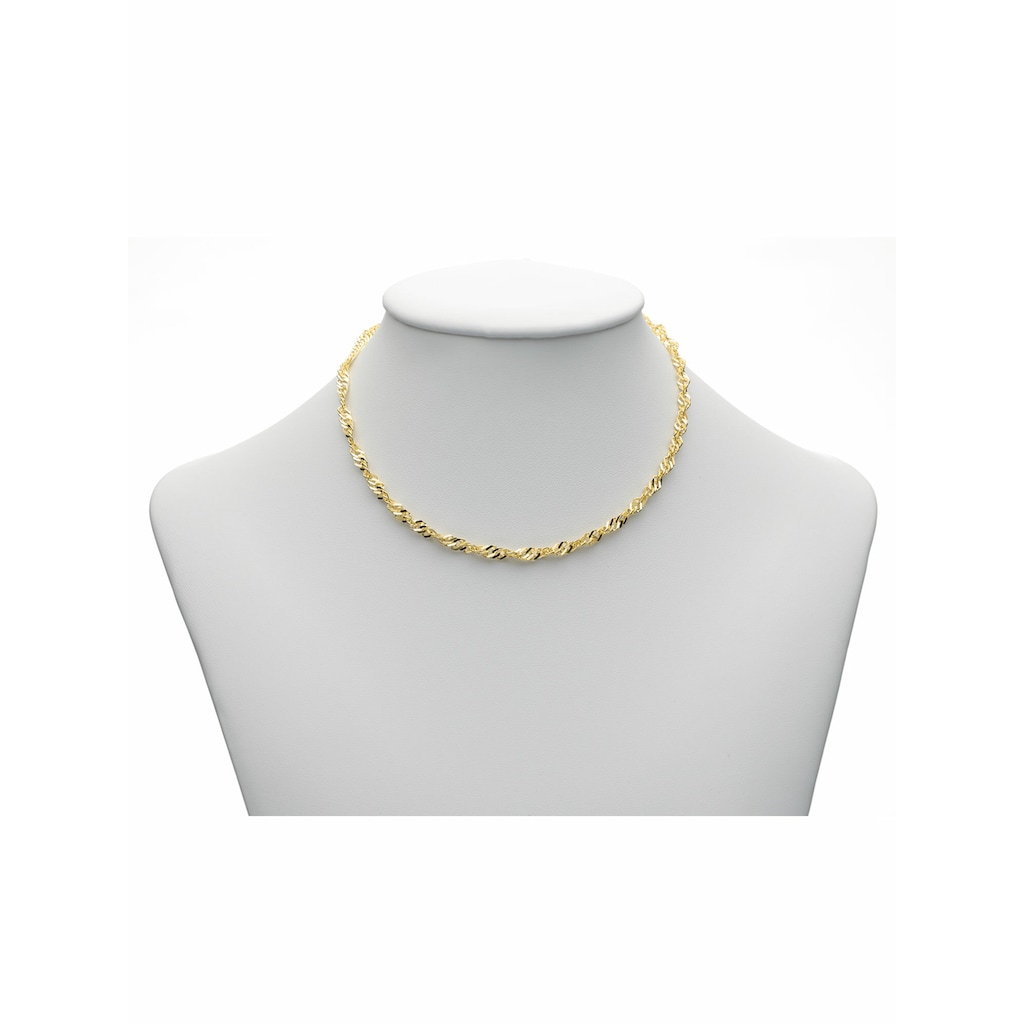 Adelia´s Goldkette »333 Gold Singapur Halskette 50 cm Ø 3 4 mm« Goldschmuck für Damen