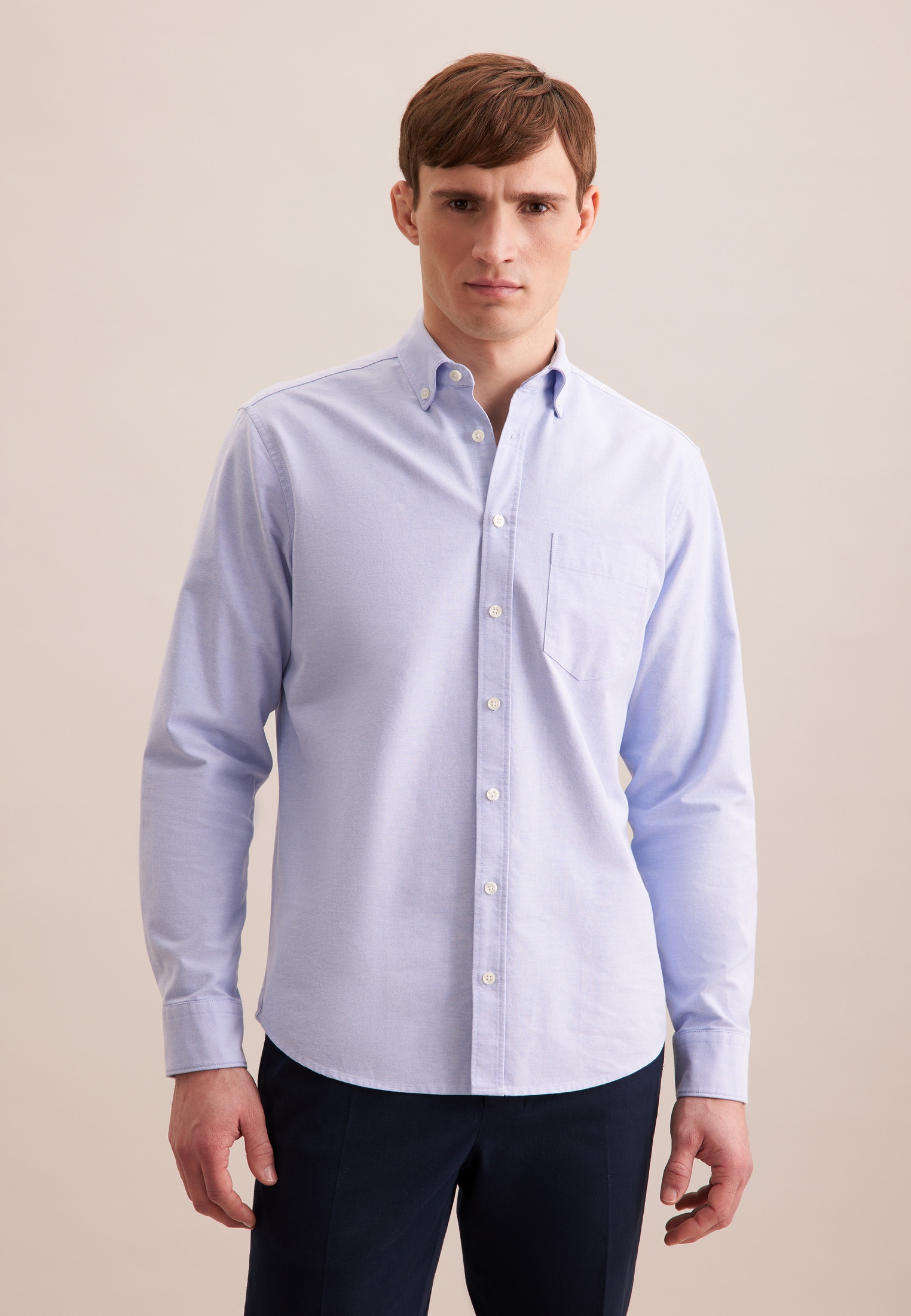 seidensticker Businesshemd, Regular 1/1 Button-Down-Kragen Uni günstig online kaufen