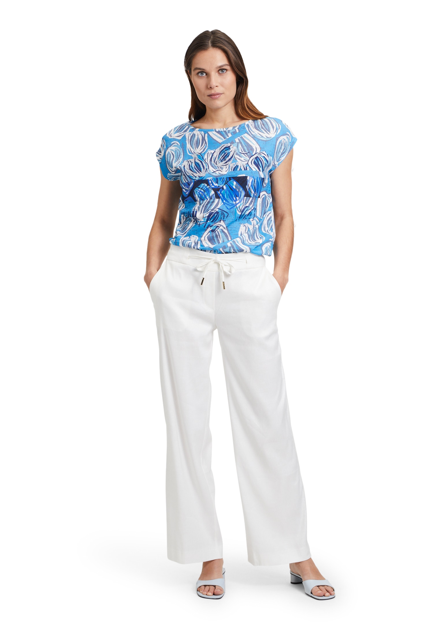 Betty Barclay Kurzarmshirt »Betty Barclay Damen Printshirt mit Struktur«, (1 tlg.), Material