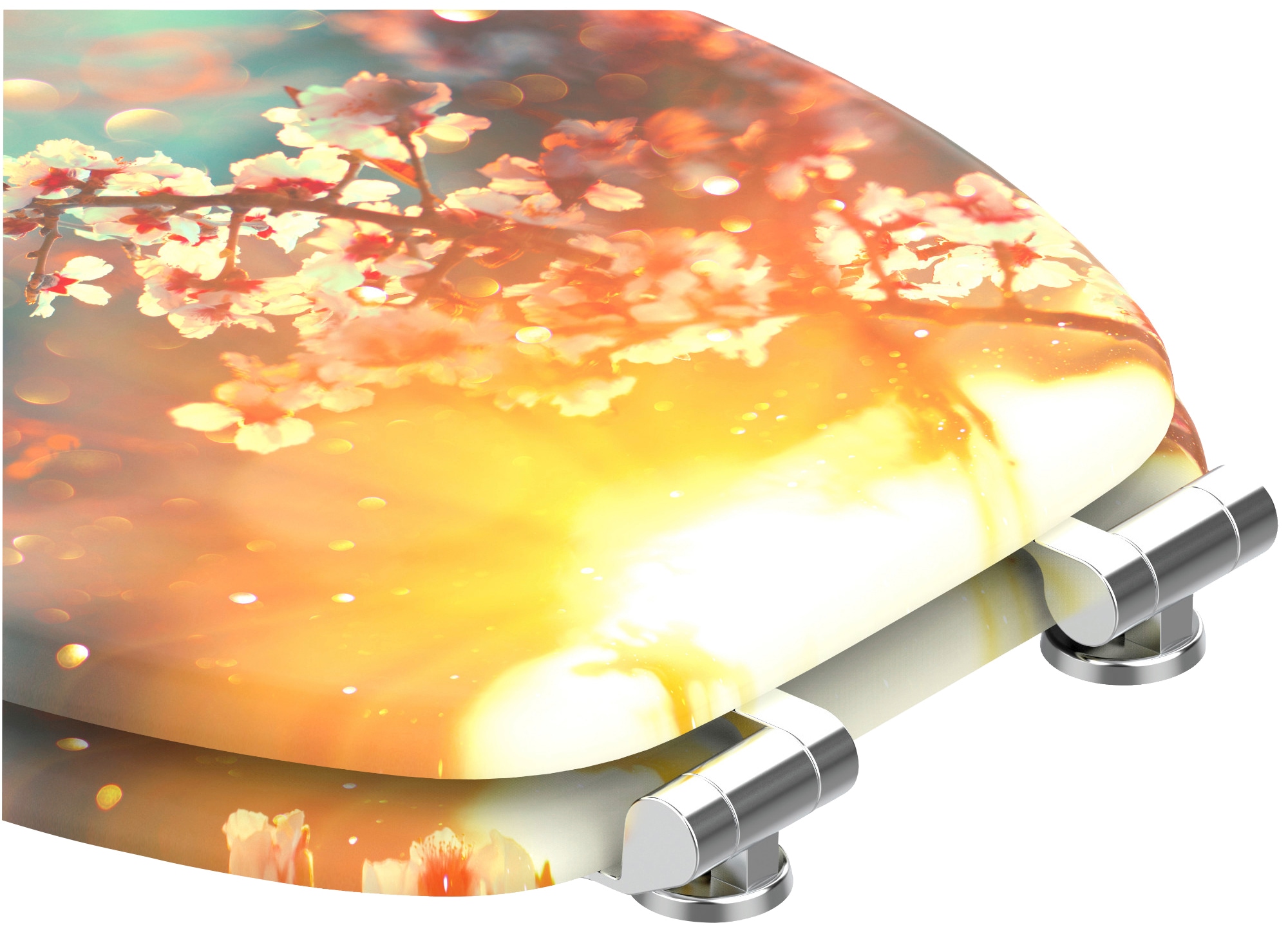 Sanilo WC-Sitz »Kirschblüte« mit Absenkautomatik, BxL: 37,7 x 42,0 - 47,0 cm