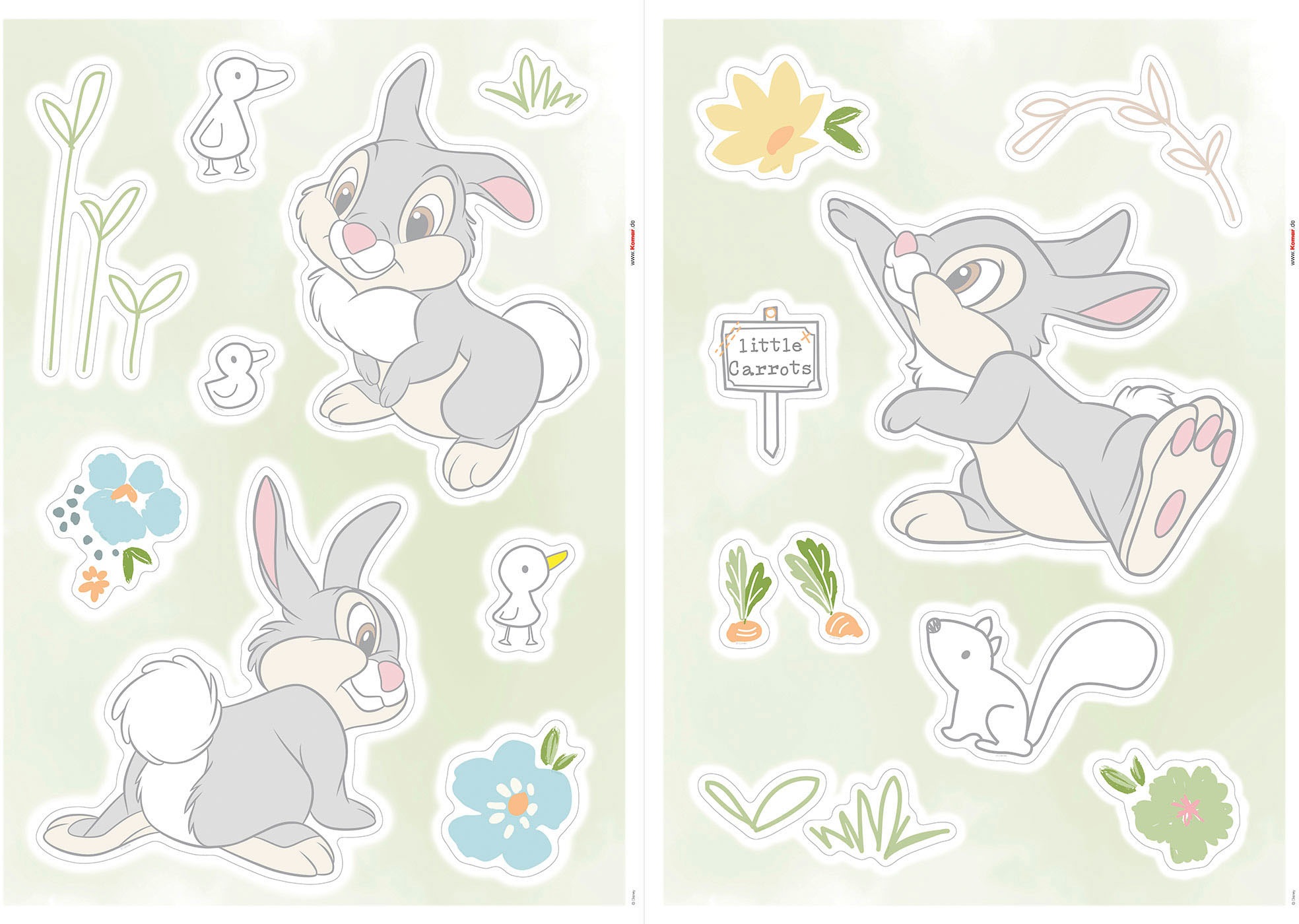 Komar Wandtattoo »Thumper Growing Carrots - Größe 50 x 70 cm«, (19 St.), selbstklebend, Wandsticker, Kinderzimmer