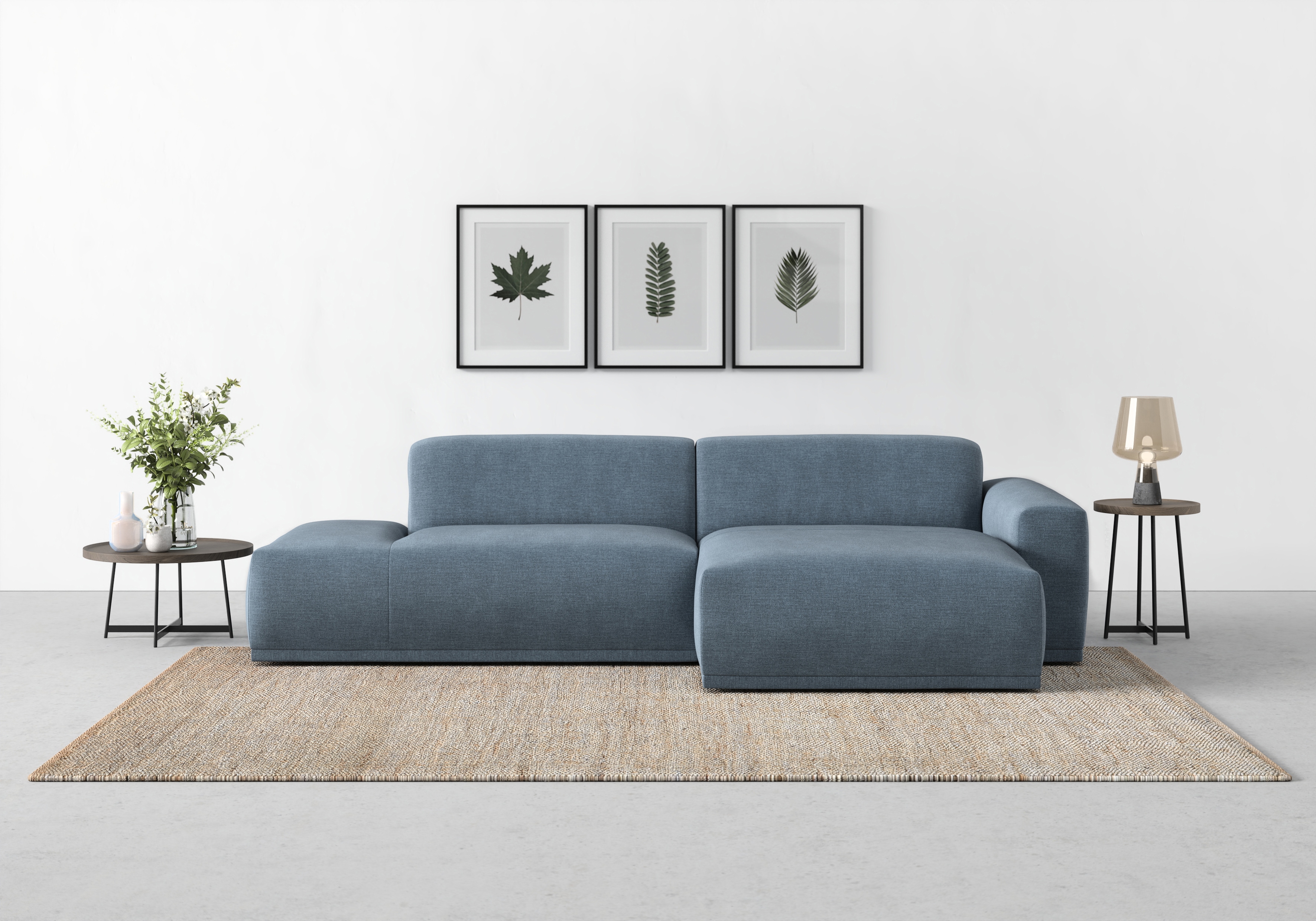 TRENDMANUFAKTUR Ecksofa "Braga, mit hochwertigem Kaltschaum, L-Form, Japandi-Design" modernes Sofa, Couch mit hohem Sitzkomfort, 275/72/160 cm (B/H/T)
