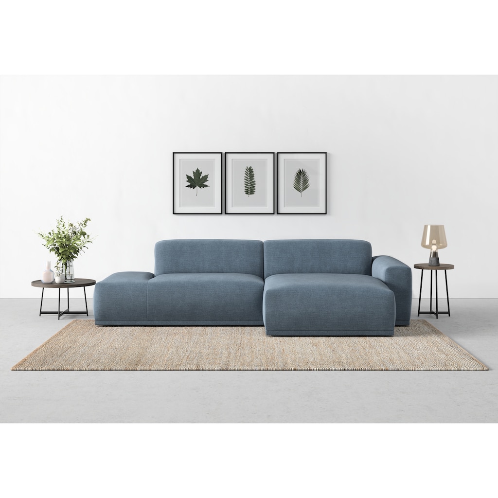 TRENDMANUFAKTUR Ecksofa Braga, aus 2 Teilen, moderner Cord-Stoff