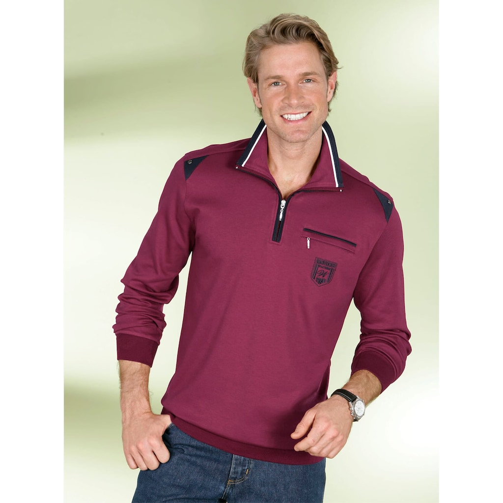 Classic Langarm-Poloshirt »Sweatshirt«, (1 tlg.)