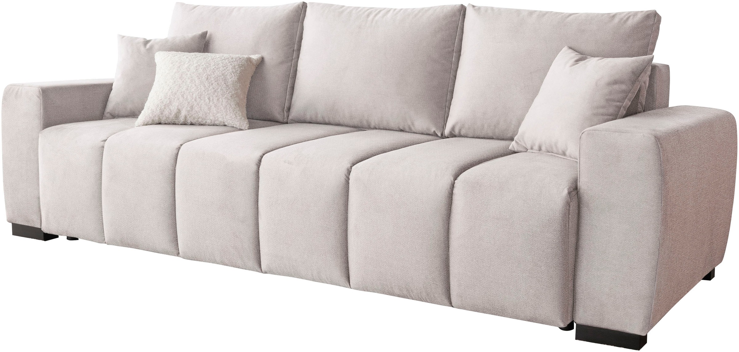 Home affaire Schlafsofa "Bello" mit Bettfunktion, Bettkasten, Frei im Raum günstig online kaufen