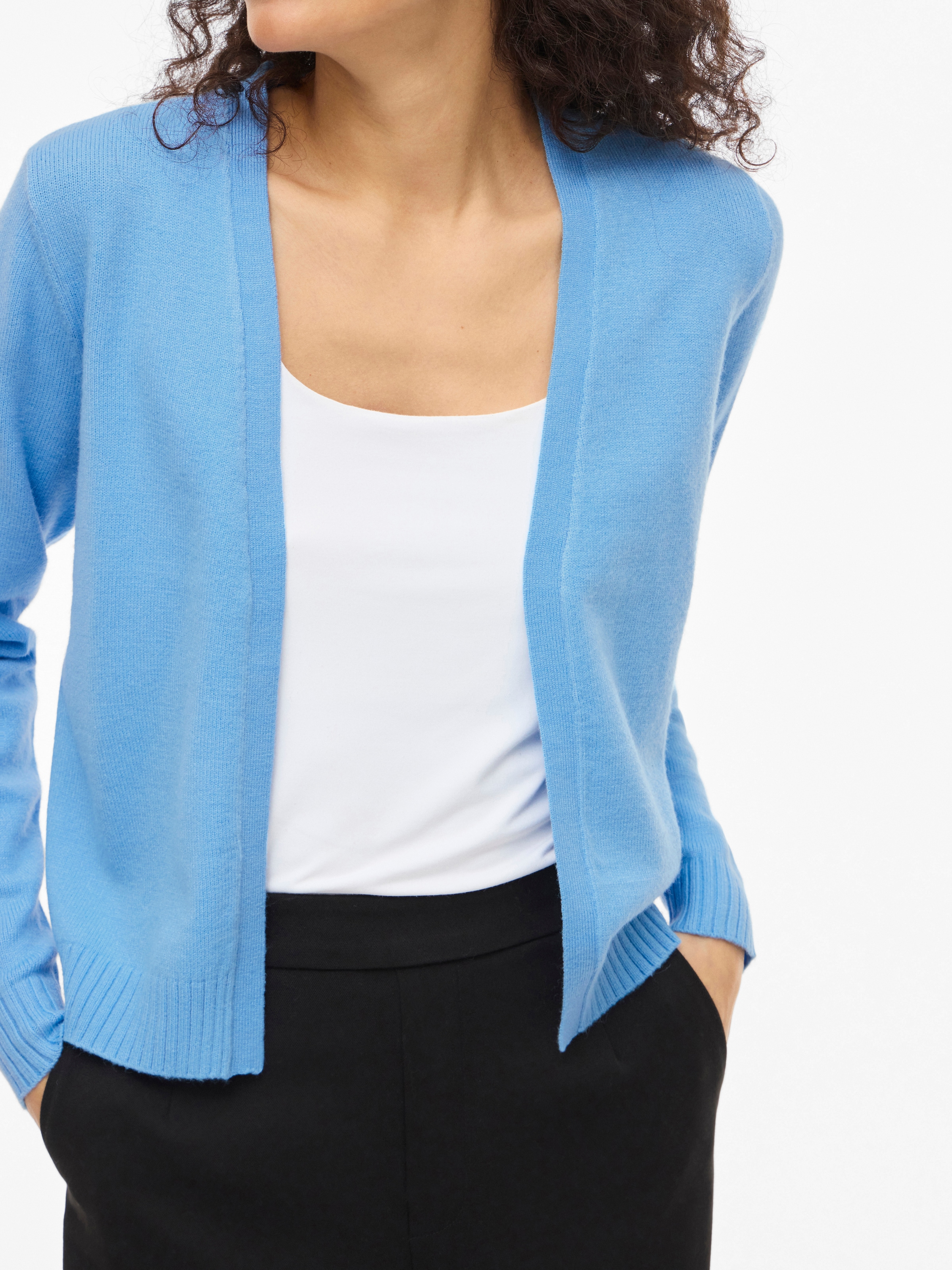 Vila Cardigan »VIRIL SHORT L/S KNIT CARDIGAN-NOOS« Materialmix, regular fit