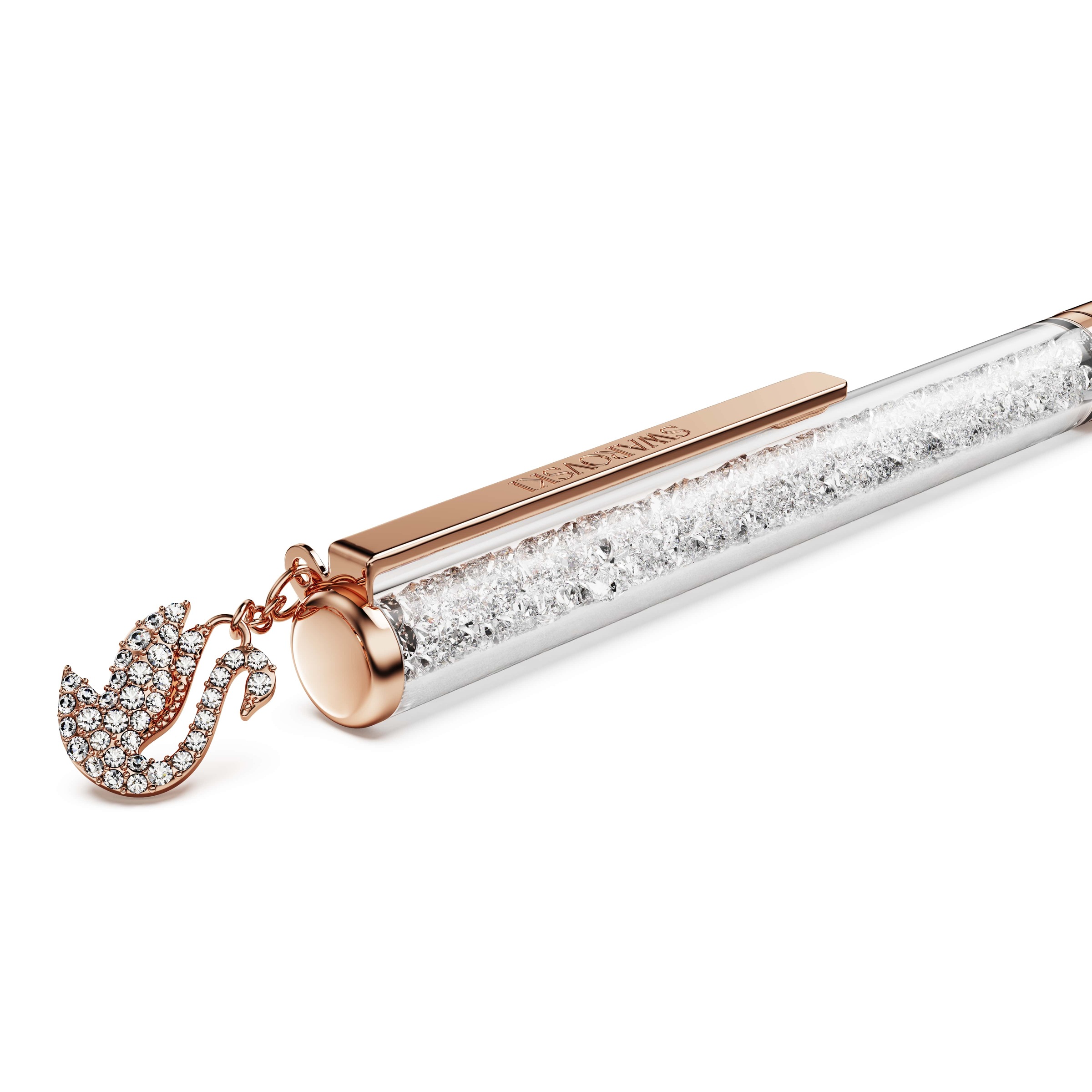 Swarovski Drehkugelschreiber »Schreibgerät Geschenk CRYSTALLINE mit Schwan-Charm« mit Swarovski® Kristallen