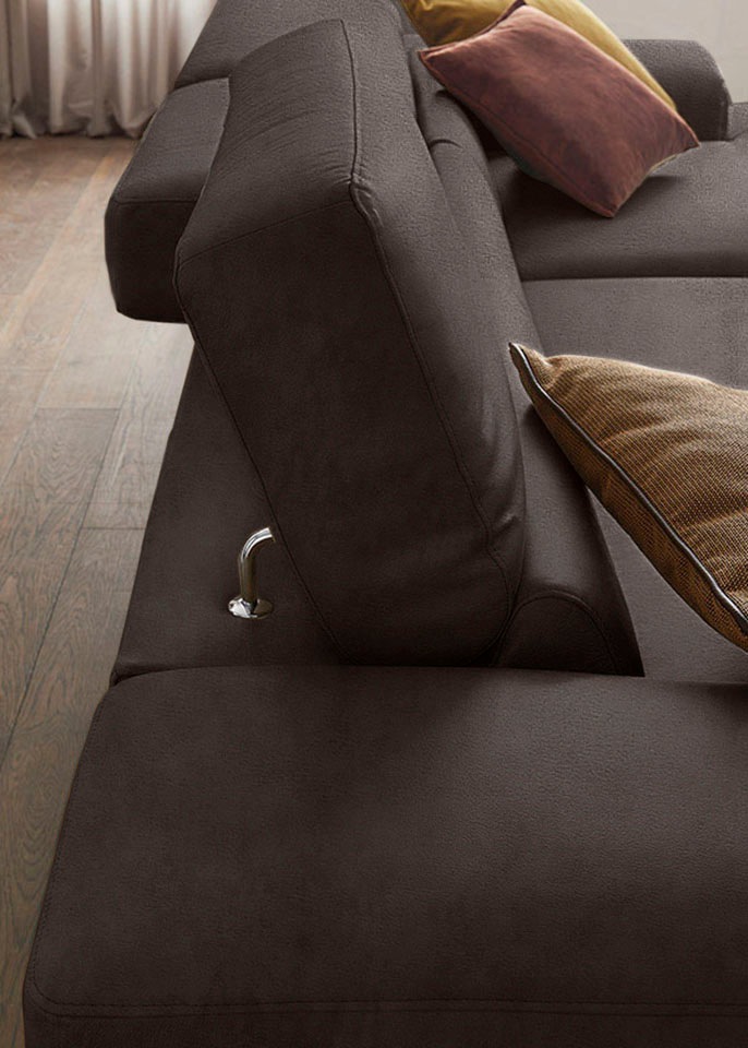 Thumbnail - W.SCHILLIG Ecksofa "piedroo, Designsofa mit tollem Sitzkomfort, bequem und elegant, L-Form", Kopfteilverstellung, wahlwe...