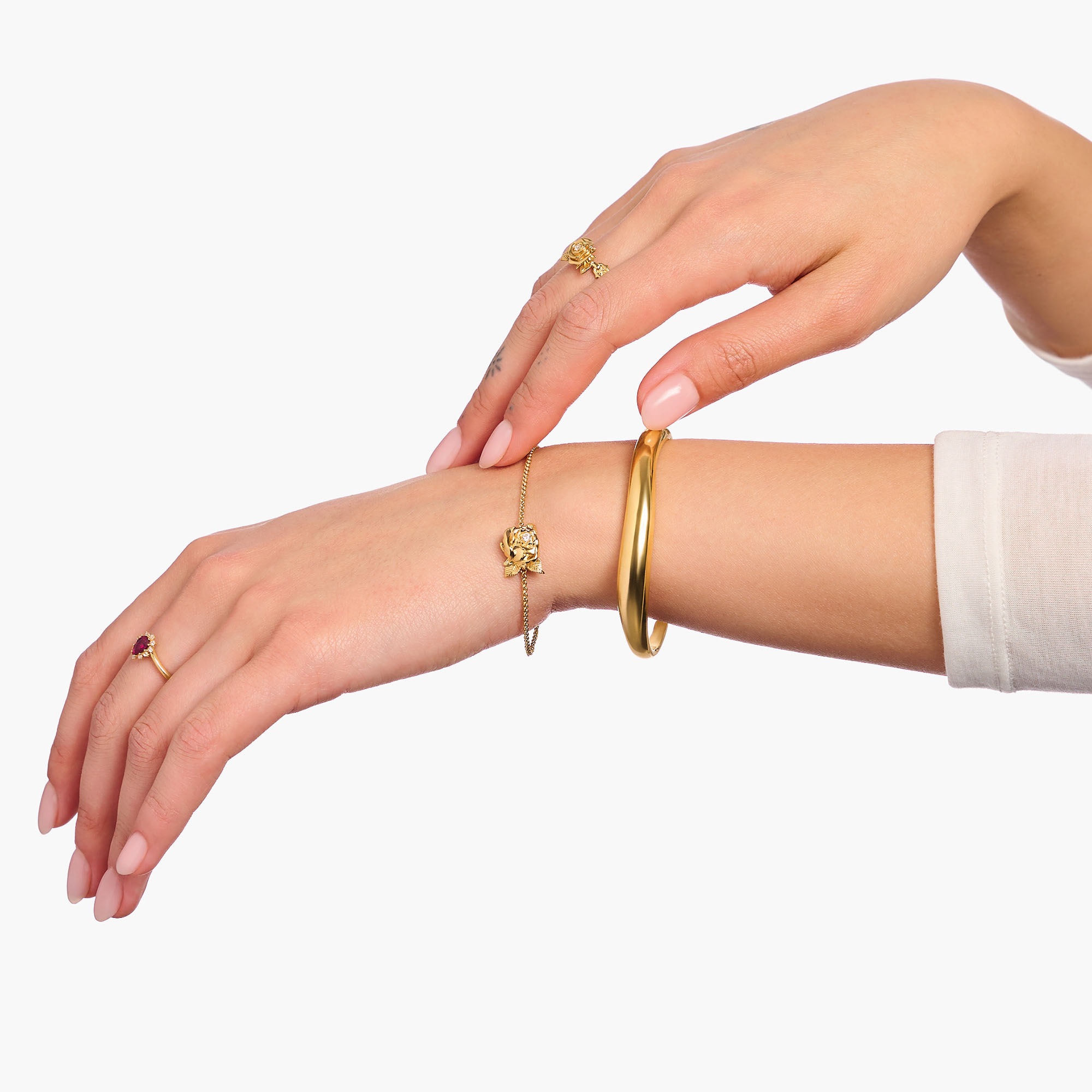 THOMAS SABO Armband »Roses Romance, Rose, A2175-414-39-L19V«, mit Zirkonia (synth.)