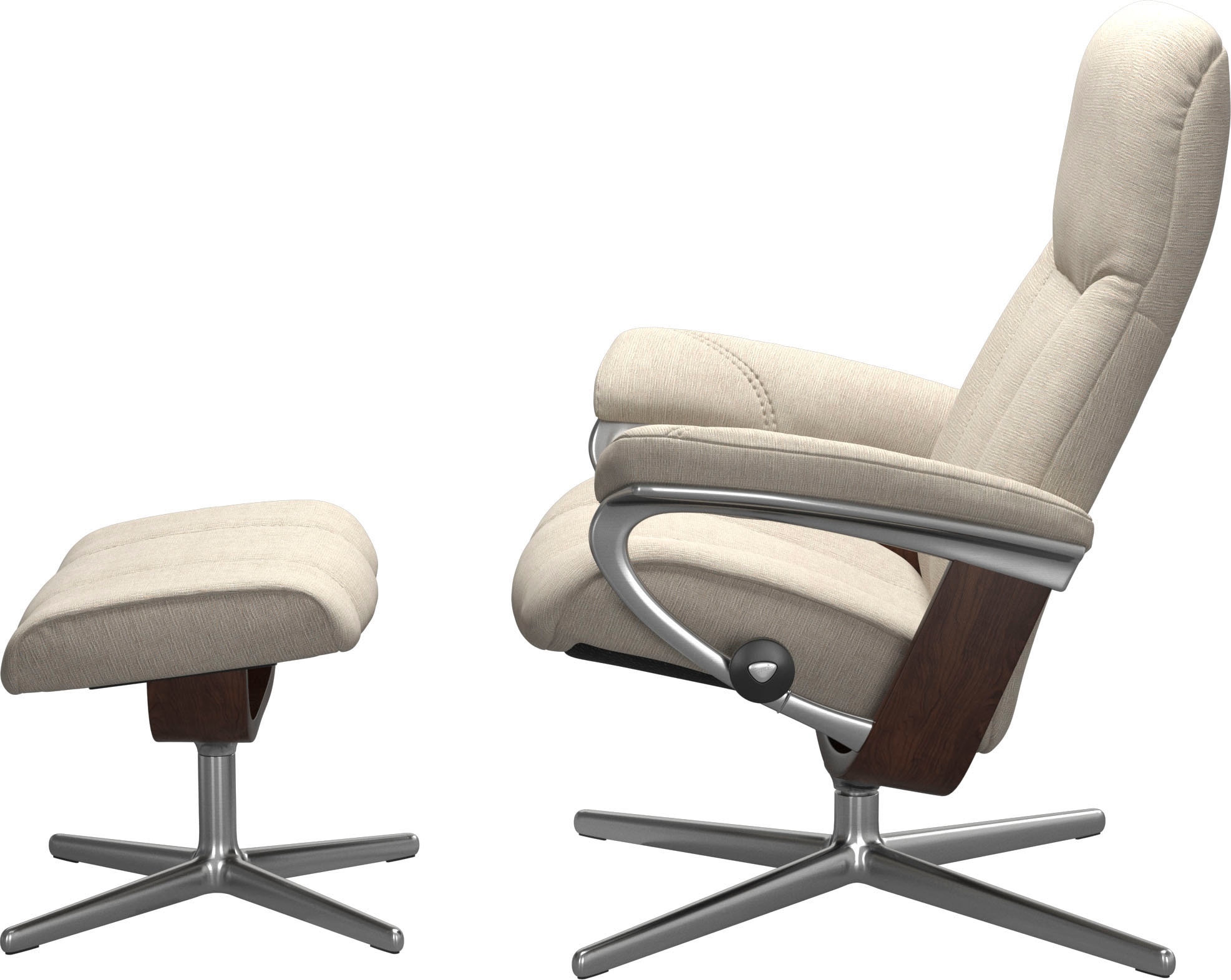 Stressless® Fußhocker »Consul«, mit Cross Base, Größe S, M & L, Holzakzent Braun