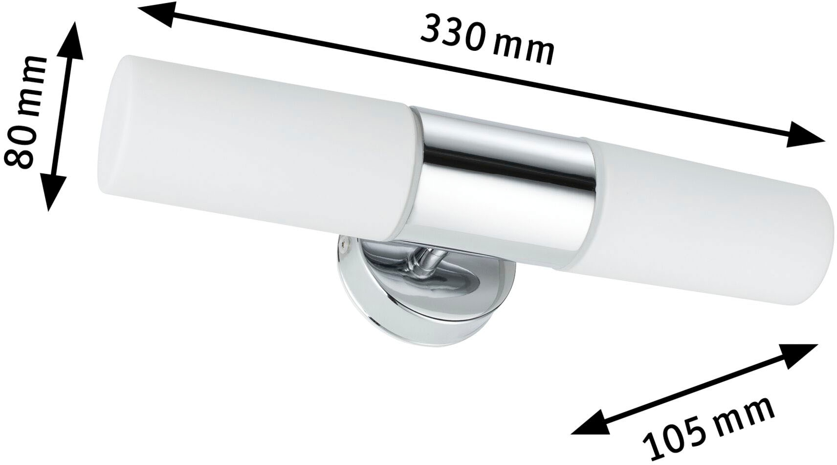Paulmann LED Badleuchte »Lenia«, für Leuchtmittel 2 x E14, IP44 spritzwassergeschützt