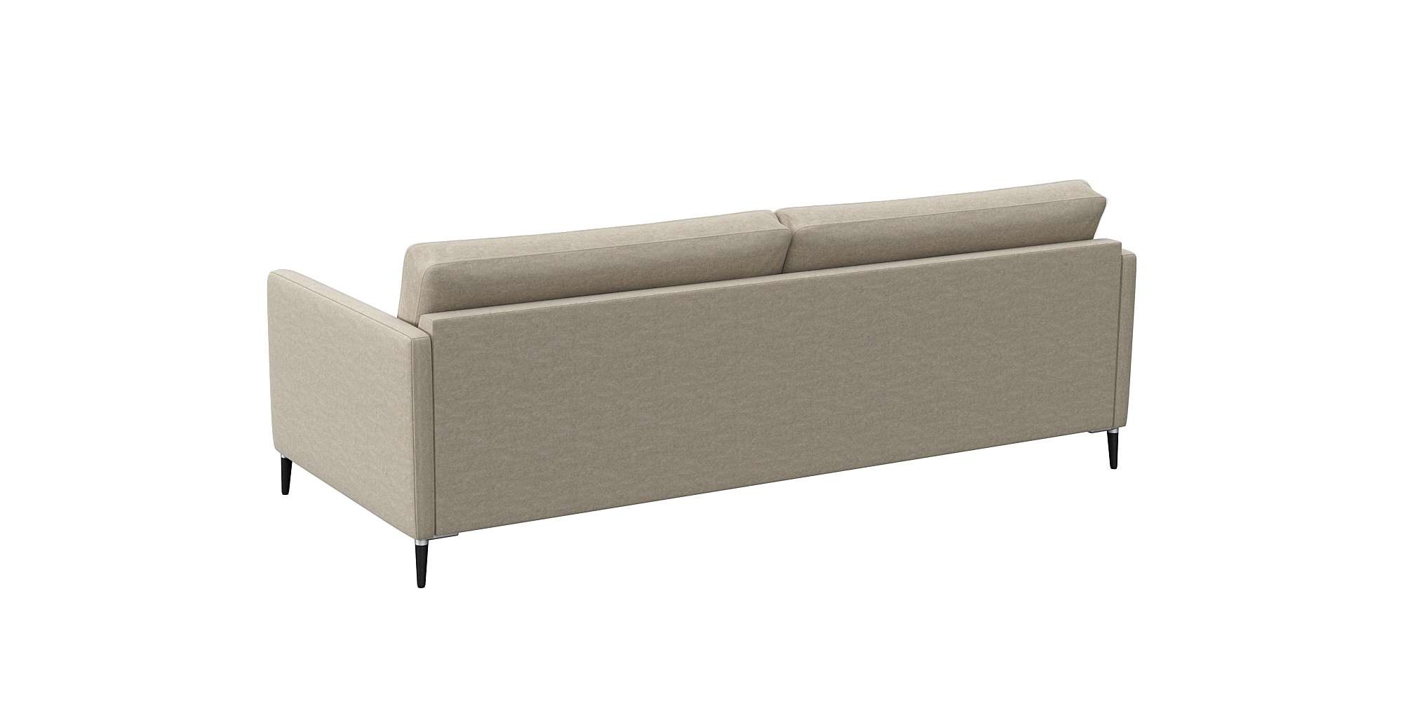 FLEXLUX 3-Sitzer »Fiore, super Sitzkomfort durch Kaltschaum im Sitz«, schmale Armlehnen, Füße Alu+schwarz