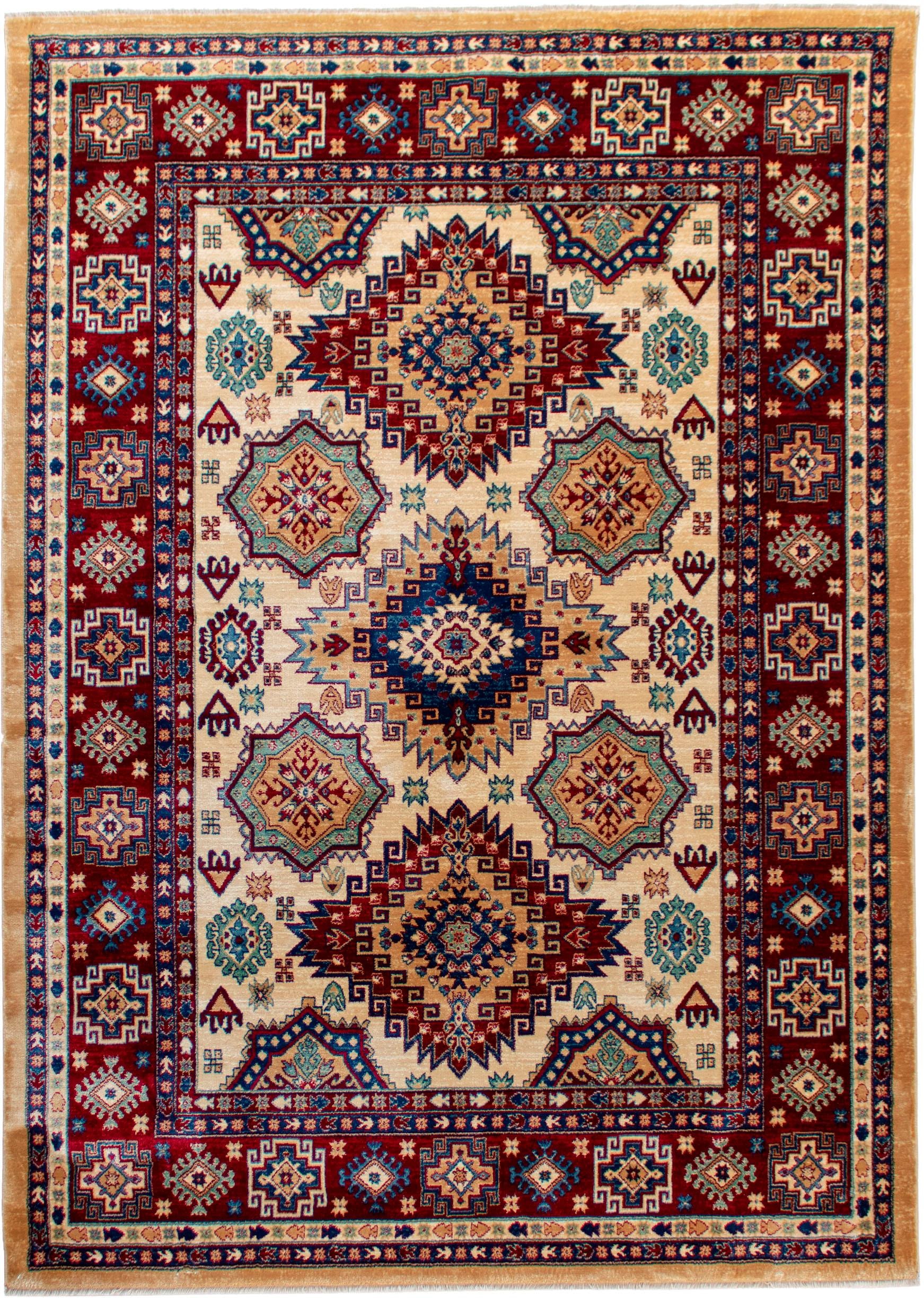 Sehrazat Teppich »Ornament 1354«, rechteckig, Kurzflor, | Wohnzimmer auf Orient-Optik, Fransen, mit Rechnung BAUR