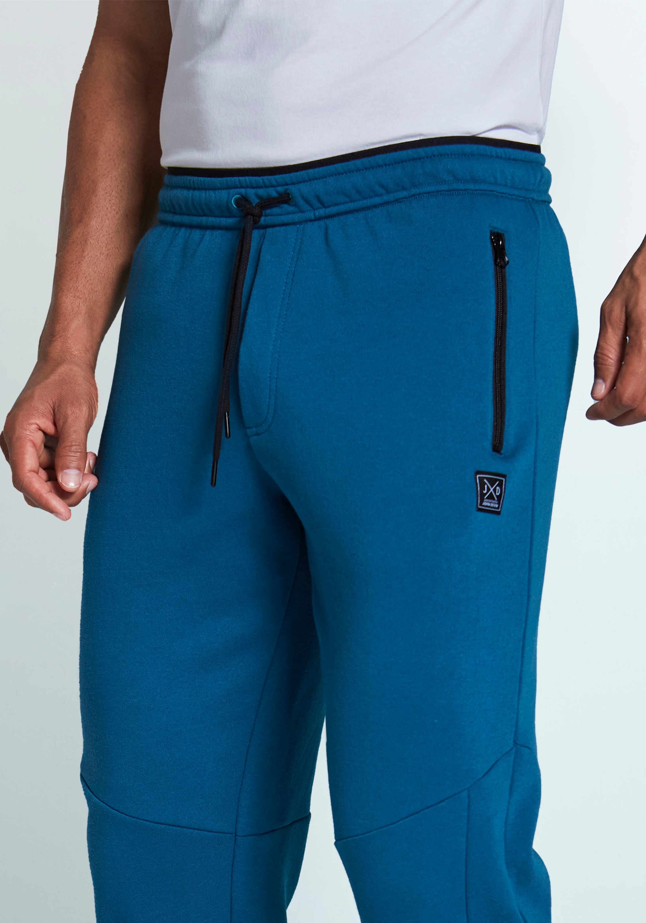 John Devin Sweathose, Jogginghose mit seitlichen Taschen und Bindeband aus Baumwoll-Mix