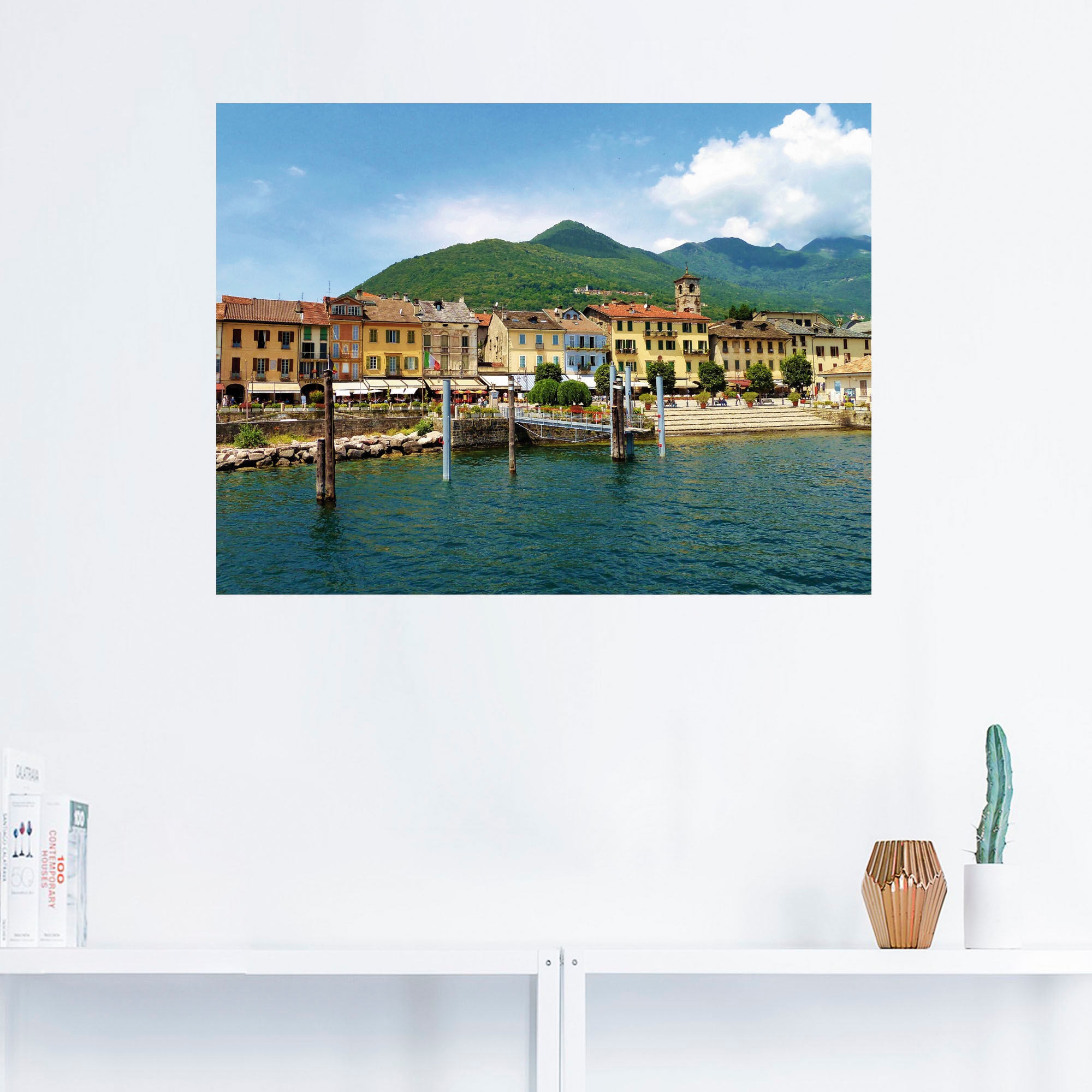 Artland Wandbild »Cannobio am Lago Maggiore«, Gewässer, (1 St.), als Leinwandbild, Wandaufkleber oder Poster in versch. Größen