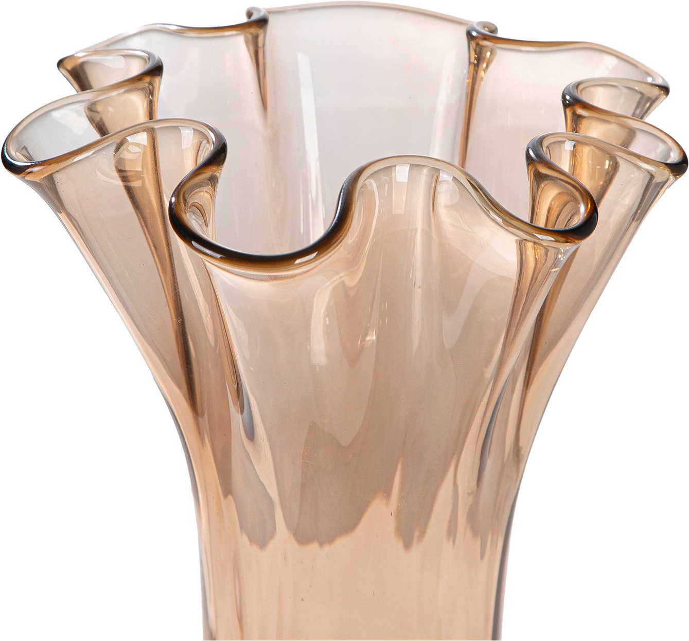 GILDE Tischvase »Vase bauchig; organisch Artesania braun H. 23 cm« Vase, artesania, handwerklich, strukturiert, rustikal, Eyecatcher
