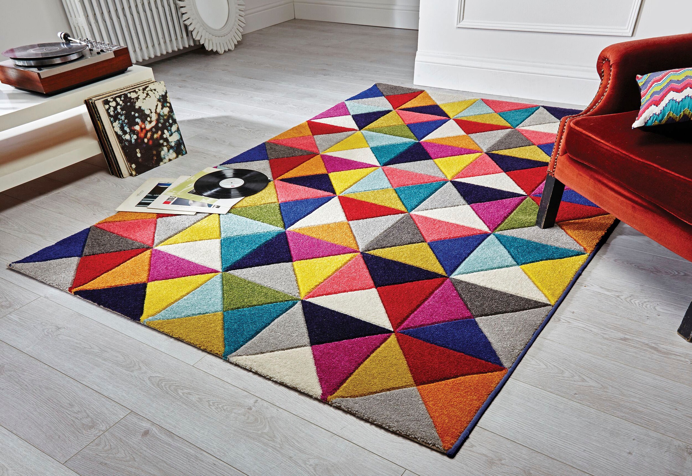 Teppich FLAIR RUGS "SAMBA", bunt, B:120cm H:10mm L:170cm, Kunstfaser, Teppiche, Teppich, Handgeschnitzt