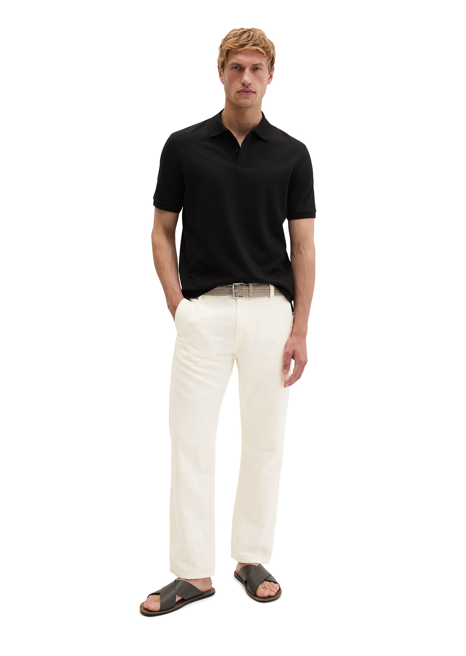 Marc O'Polo Poloshirt »aus mittelschwerem Bio-Baumwoll-Viskose-Mix«