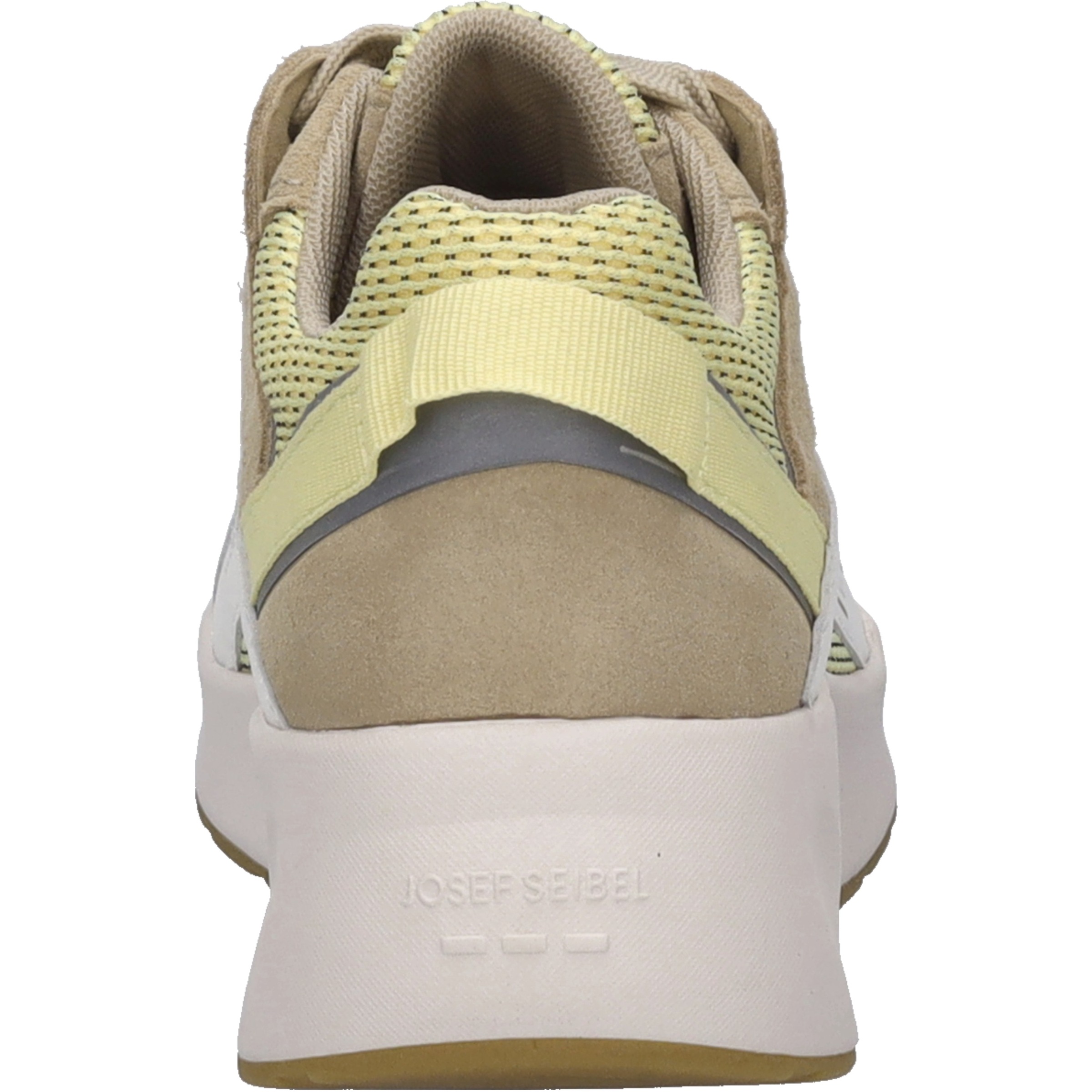Keilsneaker JOSEF SEIBEL "Lissi 13", Damen, Gr. 39, braun (weiß, gelb, hellbraun), Leder, Textil, kontrastfarbene Details, Schuhe, Sportschuh, Freizeitschuh, Schnürschuh mit Plateau und Keilabsatz 3