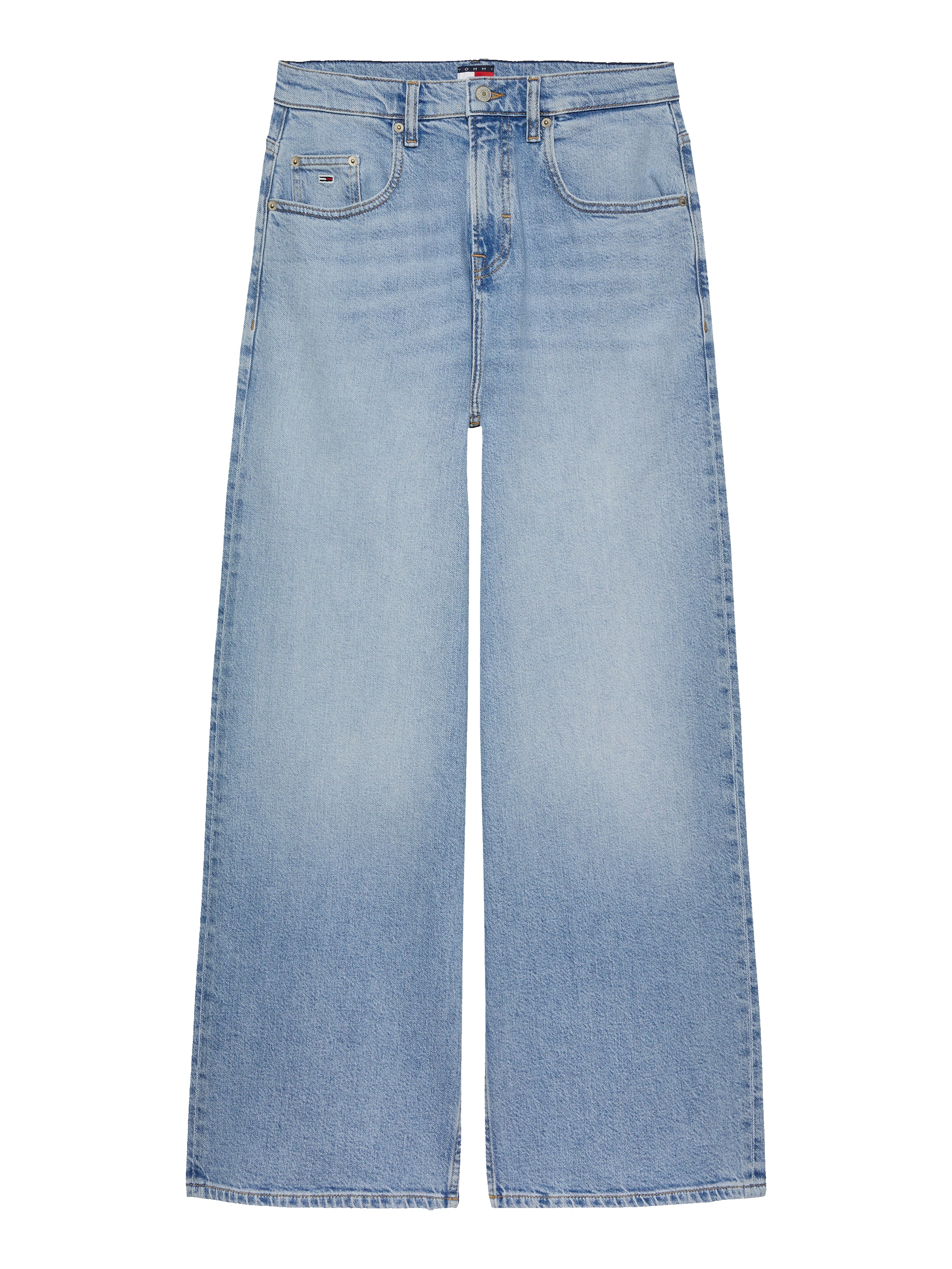 Tommy Jeans Loose-fit-Jeans »Charlie Mid Rise Lose Wide«, mit Logostickerei