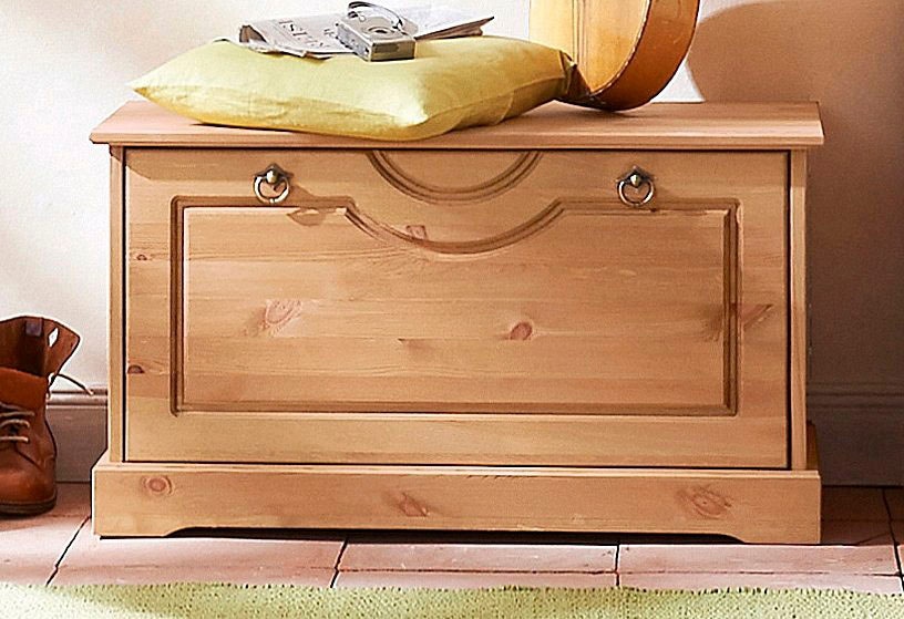 OTTO home "Klera, Schuhbank, mit dekorativen Fräsungen, Lanhausstil" Breite 81 cm, aus massiver Kiefer, FSC-zertifiziert