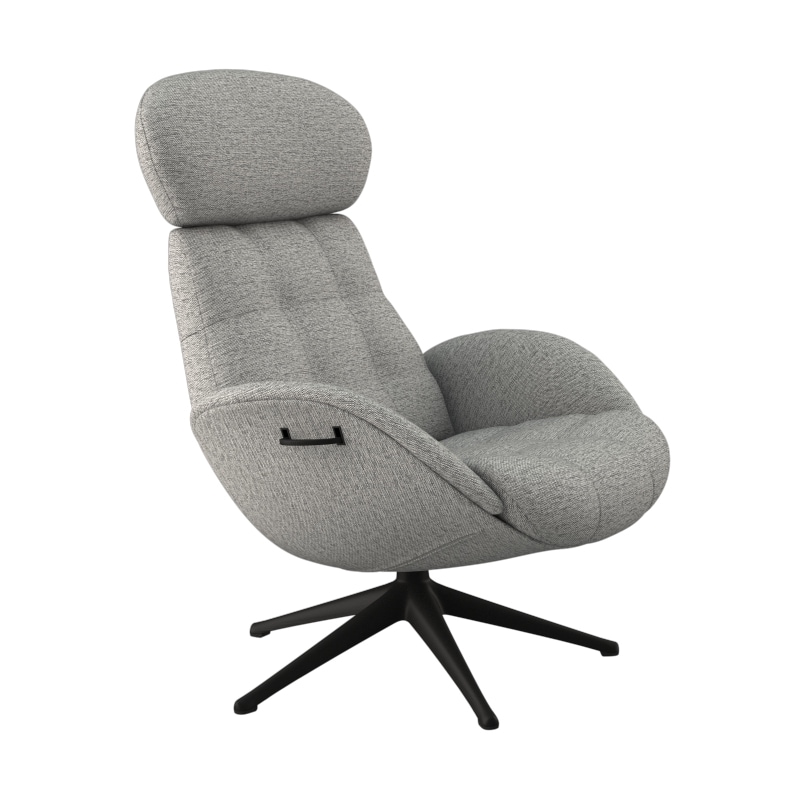 FLEXLUX Relaxsessel »Relaxchairs Kopfteilverstellung, | BAUR drehbar, Chester«, Fuß & Rücken- schwarz