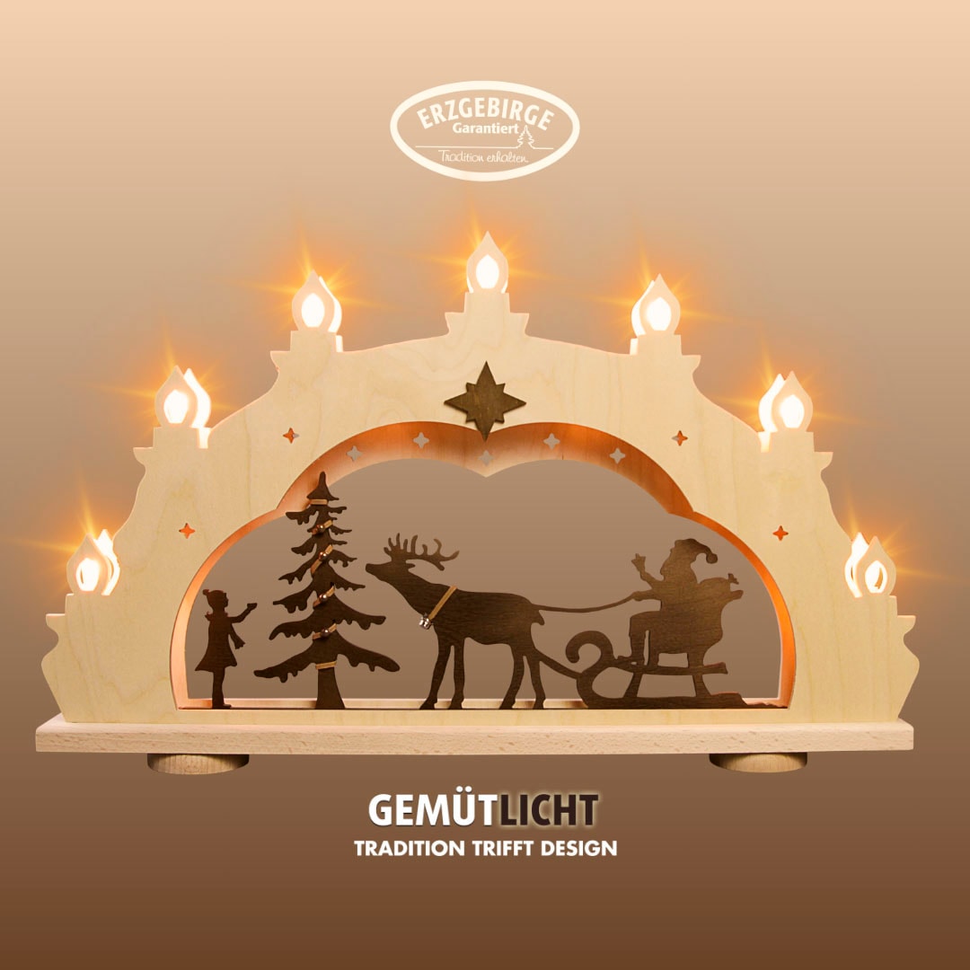Weigla LED Schwibbogen, Erzgebirge garantiert, Weihnachtsdeko Innen, Weihna günstig online kaufen