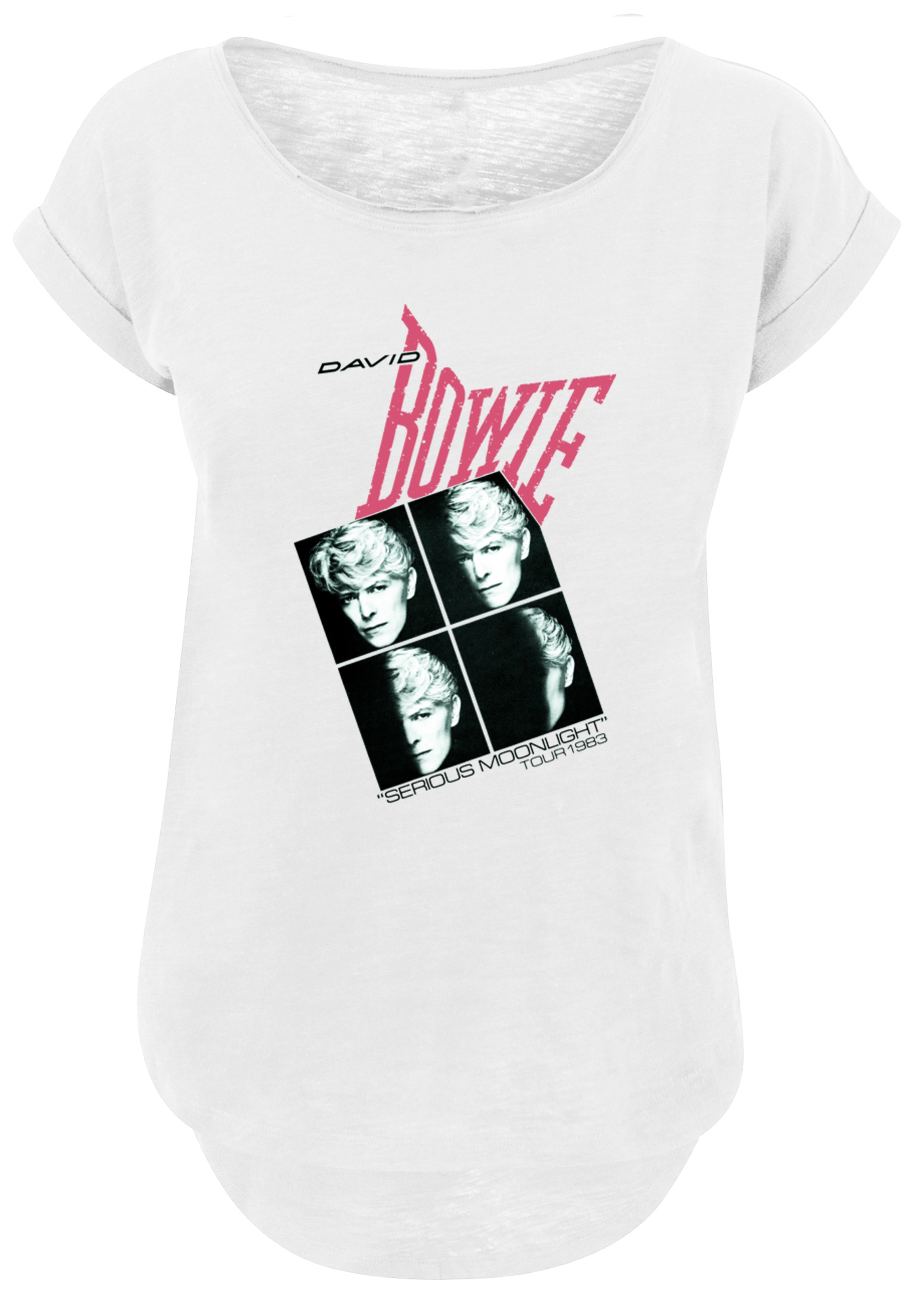 F4NT4STIC T-Shirt »David Bowie Serious Moonlight Tour 83«, Print