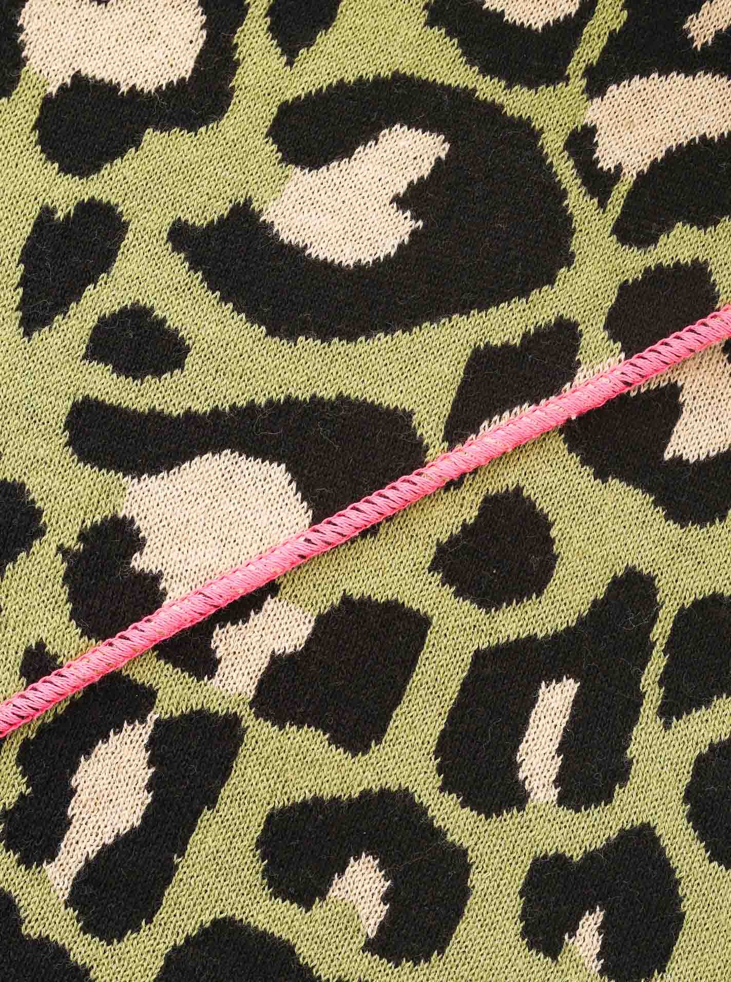 Zwillingsherz Dreieckstuch ""Summer Lacey"", Feinstrick, Leomuster, Neonkan günstig online kaufen