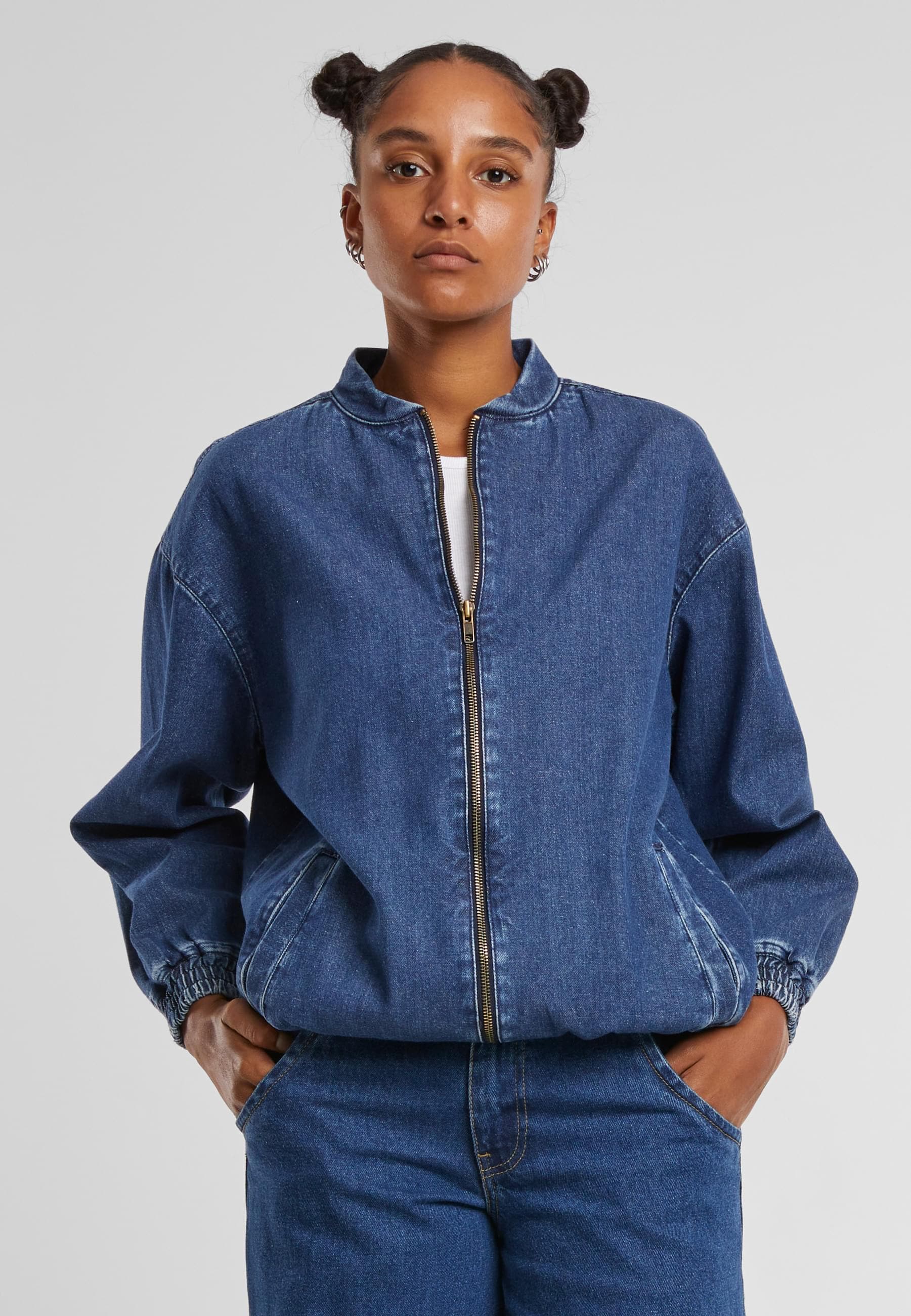 URBAN CLASSICS Jeansjacke »Urban Classics Ladies Oversized Skater Jacket«, (1 St.), ohne Kapuze