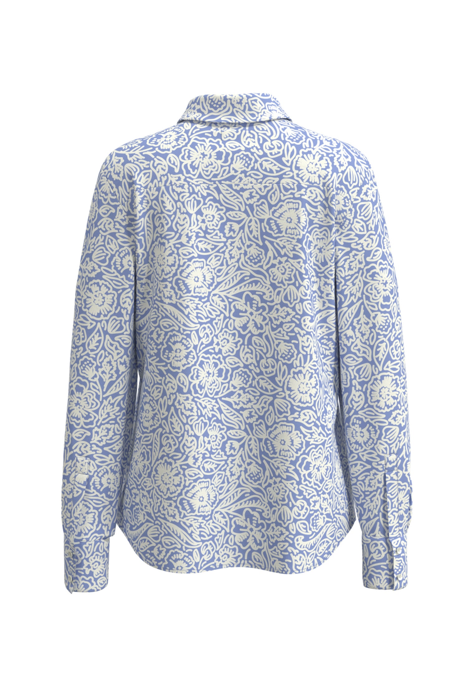 seidensticker Hemdbluse »Schwarze Rose«, Langarm Kragen Floral
