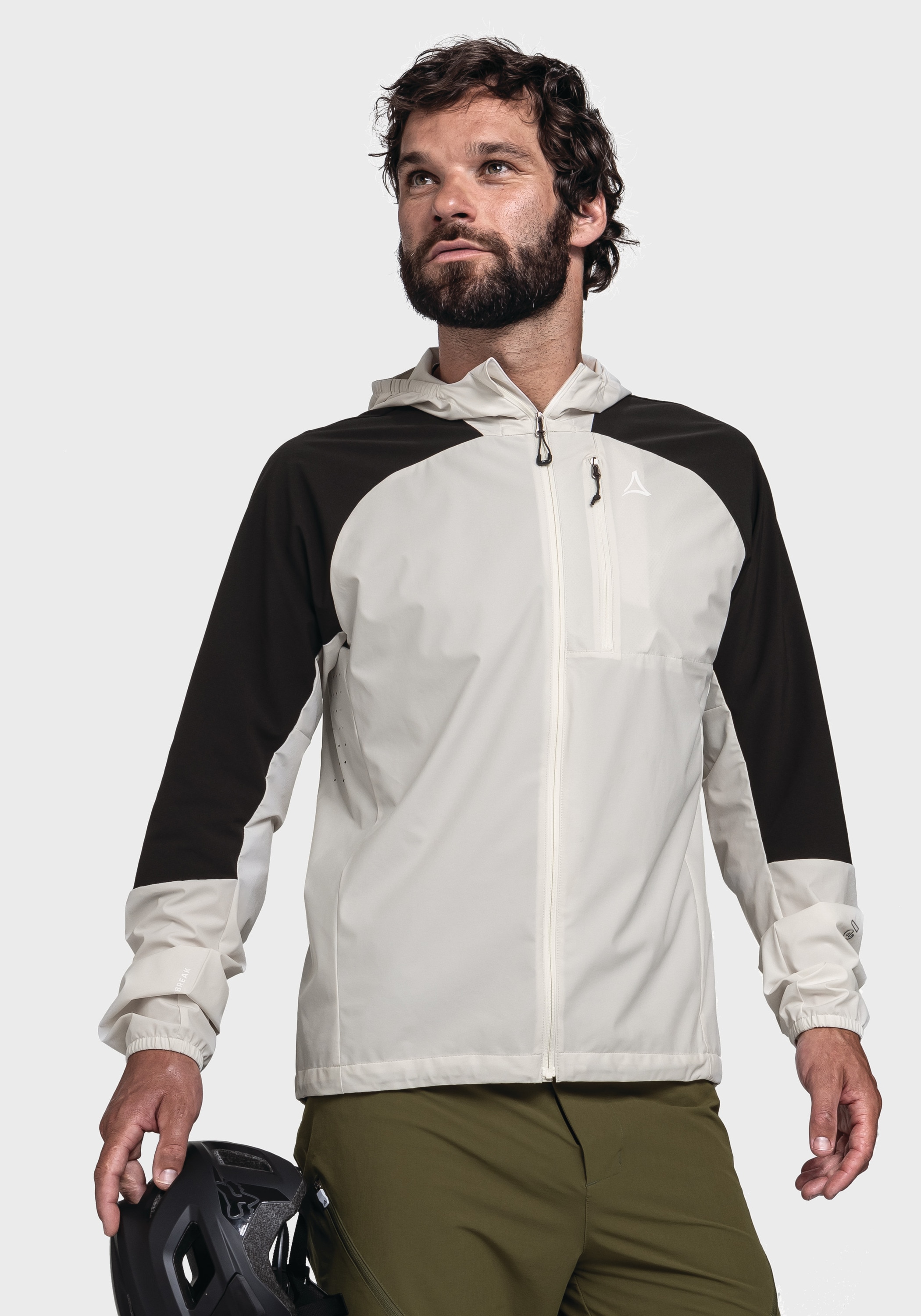 Schöffel Outdoorjacke »Bike Hybrid Jk Style Mamry MNS«, mit Kapuze