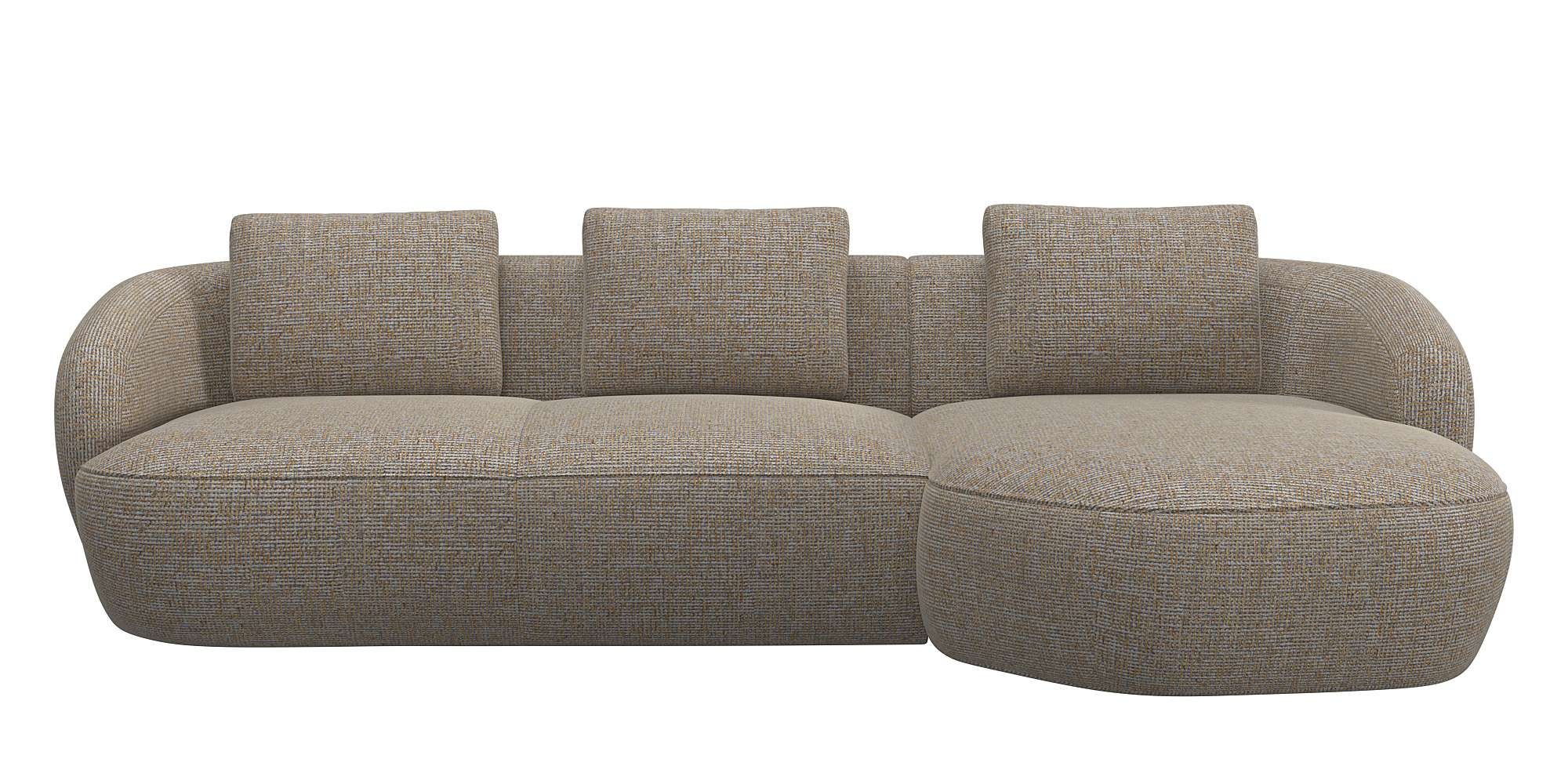 Wohnlandschaft »Torino, rund, L-Form, Sofa-Ecke mit Recamiere, Longchair-Sofa«,...