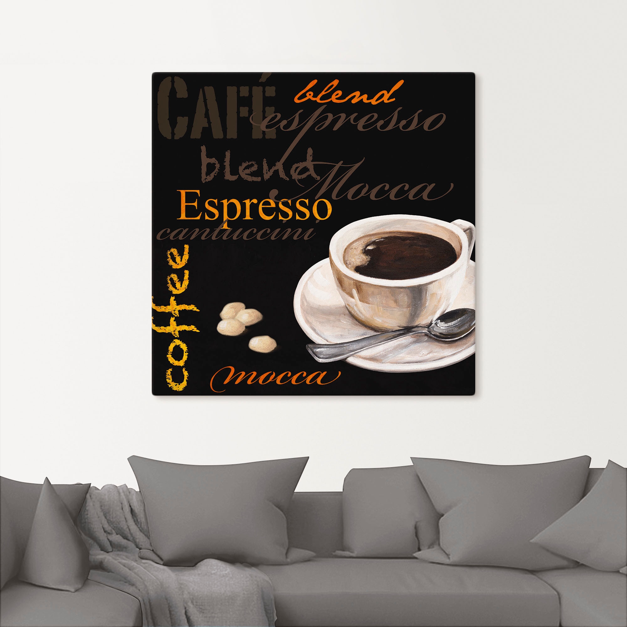 (1 als Leinwandbild, Kaffee Artland - bestellen »Espresso Kaffee«, oder versch. Alubild, Bilder, Wandbild | St.), Poster BAUR in Wandaufkleber Größen