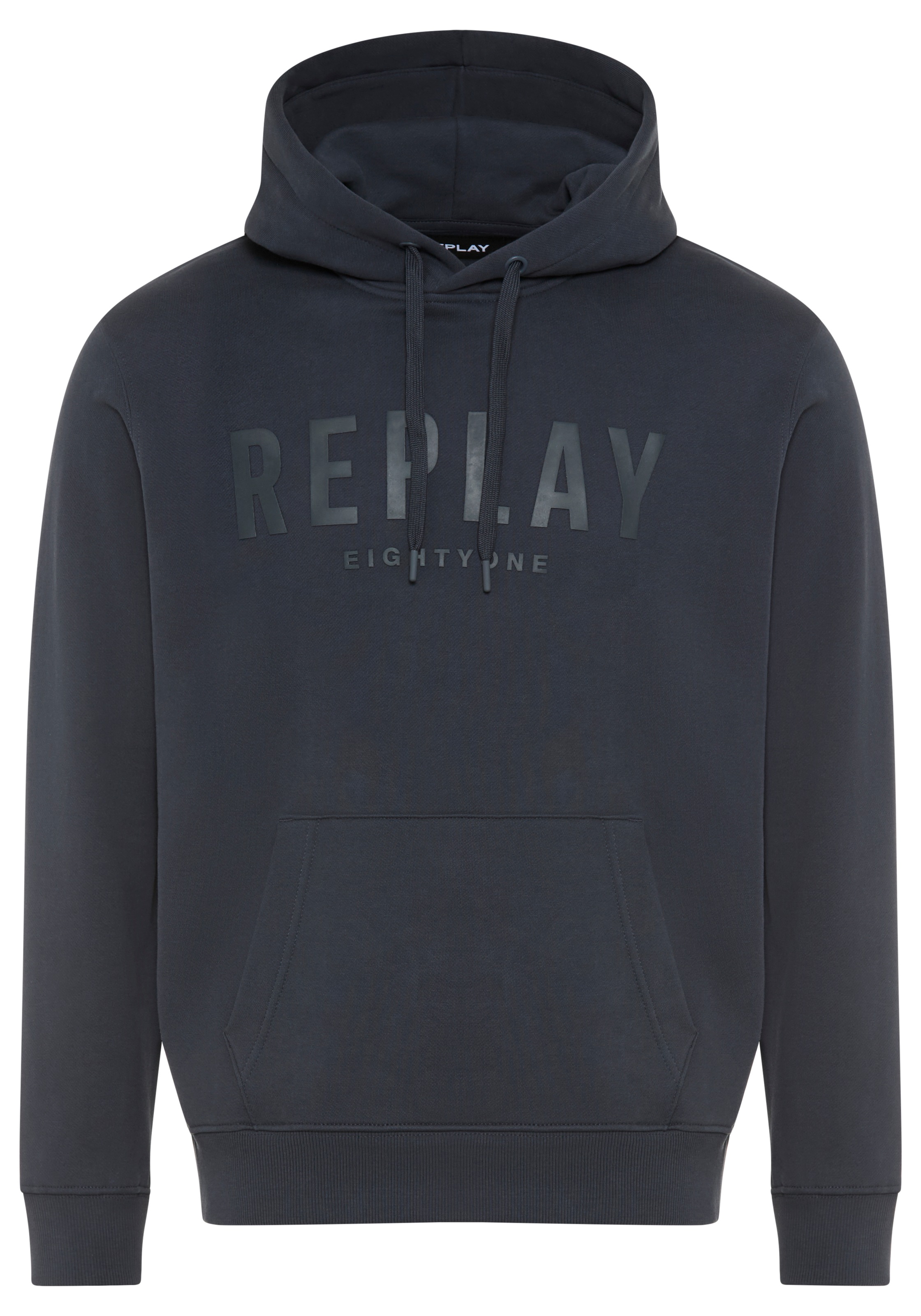 Hoodie REPLAY, Herren, Gr. XL, navy, Sweatware, Obermaterial: 100% Baumwolle, regular fit normal, ohne Ausschnitt, elastischer Bund, Sweatshirts Hoodie 3