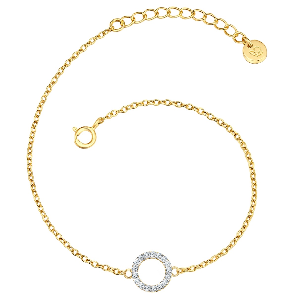 GLANZSTÜCKE MÜNCHEN GSM1970 Chain Bracelet Yellow Gold White
